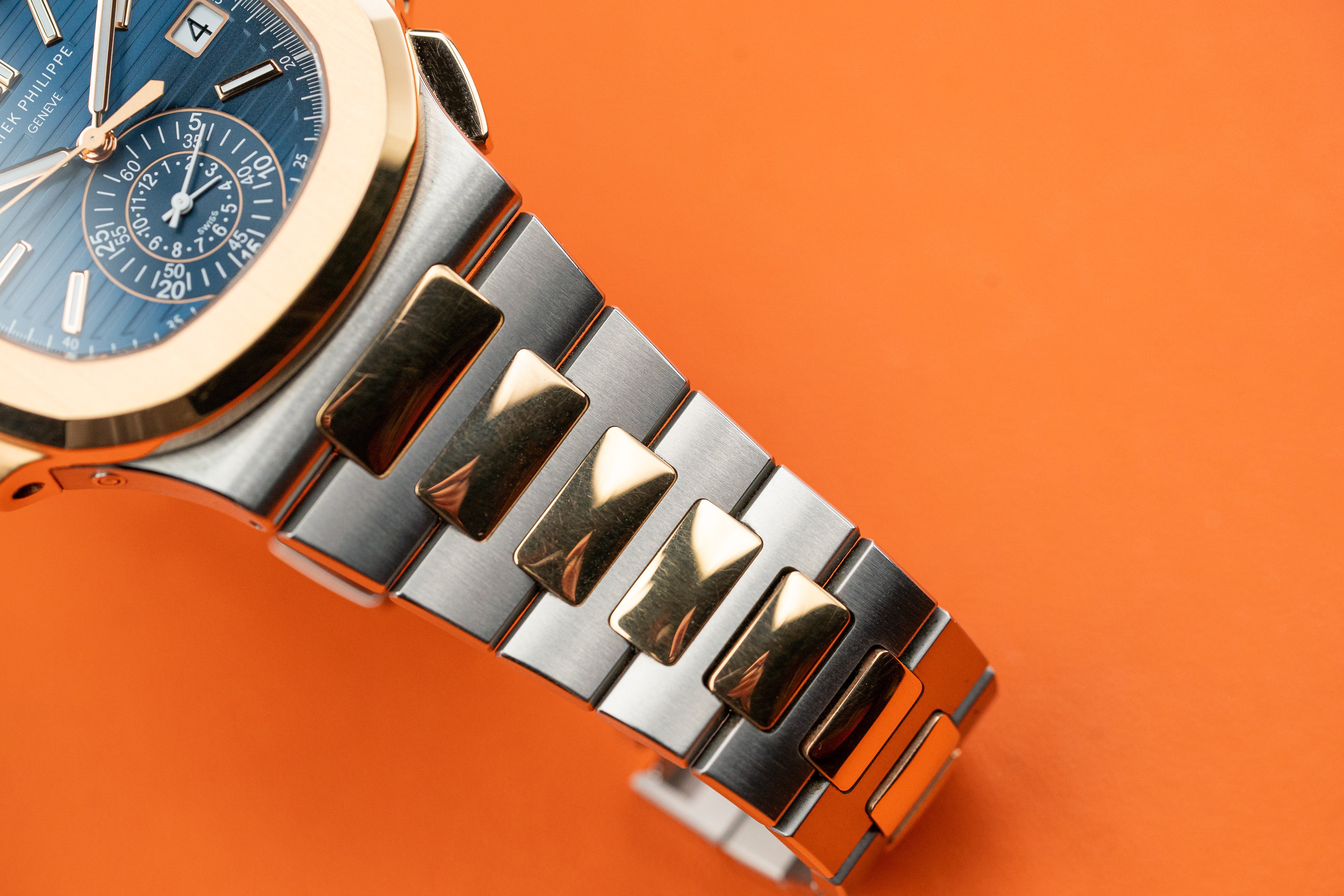 Patek Philippe Nautilus 5980/1AR-001 Steel & Rose Gold Blue Dial