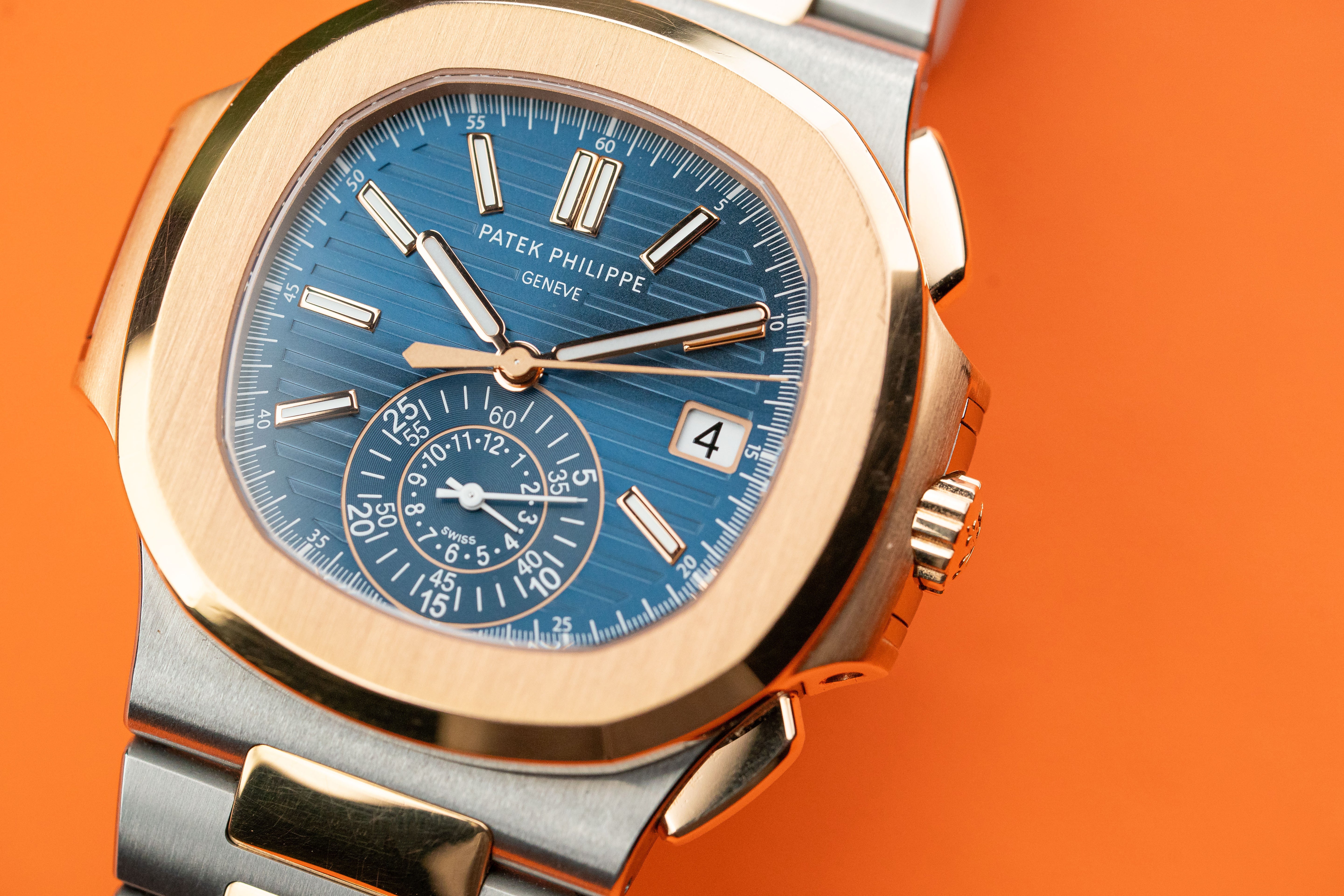 Patek Philippe Nautilus 5980/1AR-001 Steel & Rose Gold Blue Dial