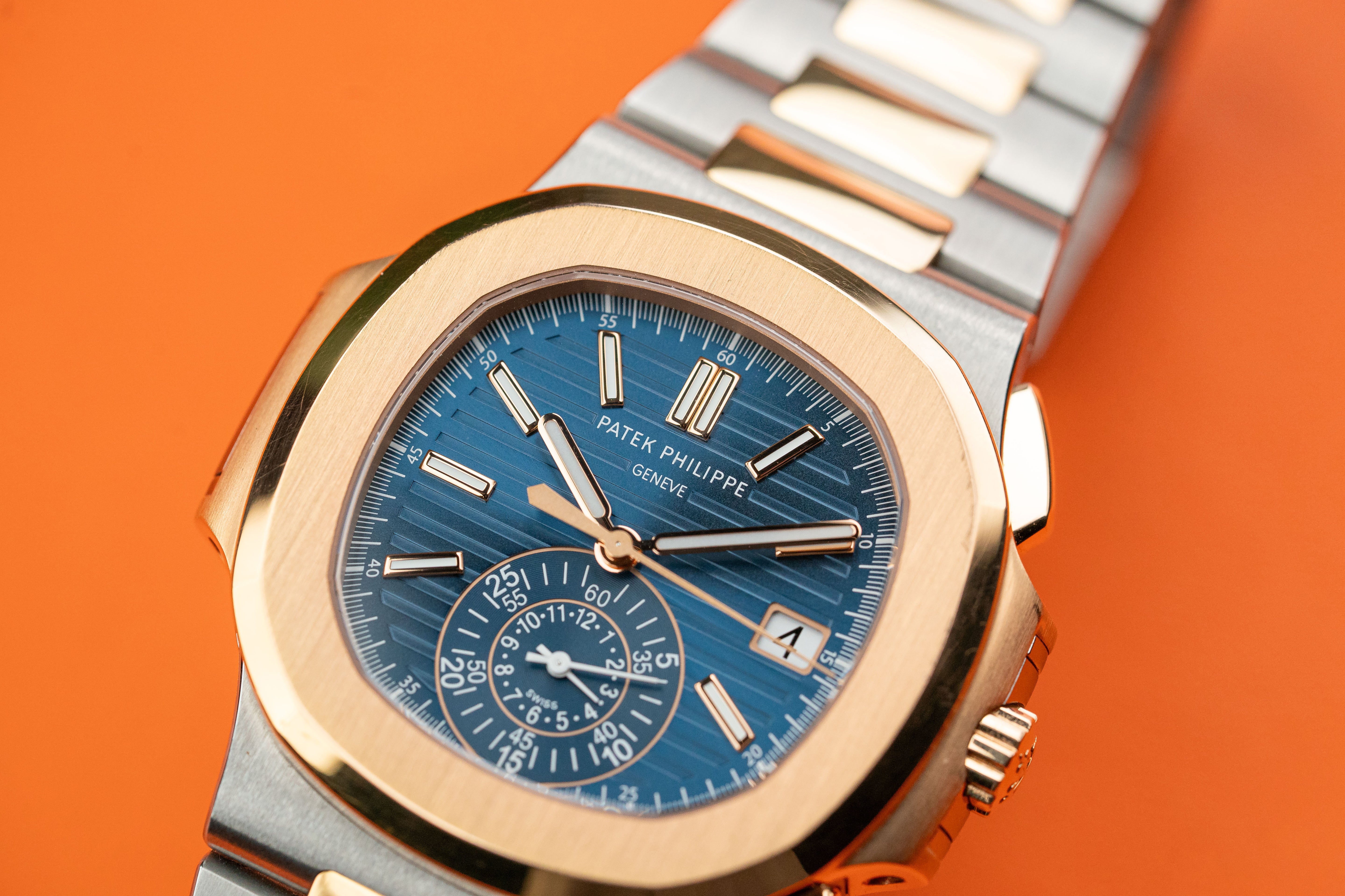 Patek Philippe Nautilus 5980/1AR-001 Steel & Rose Gold Blue Dial