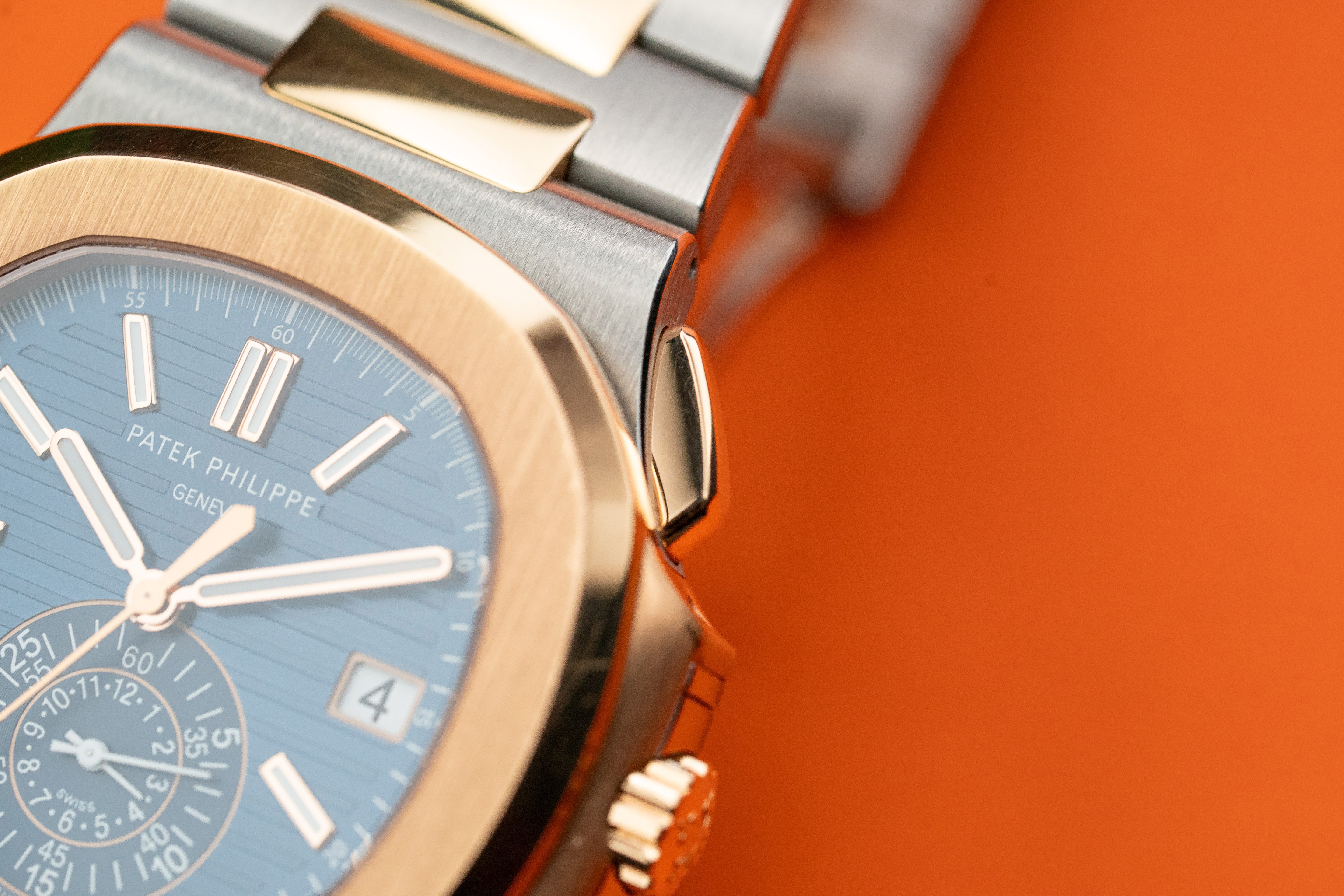 Patek Philippe Nautilus 5980/1AR-001 Steel & Rose Gold Blue Dial