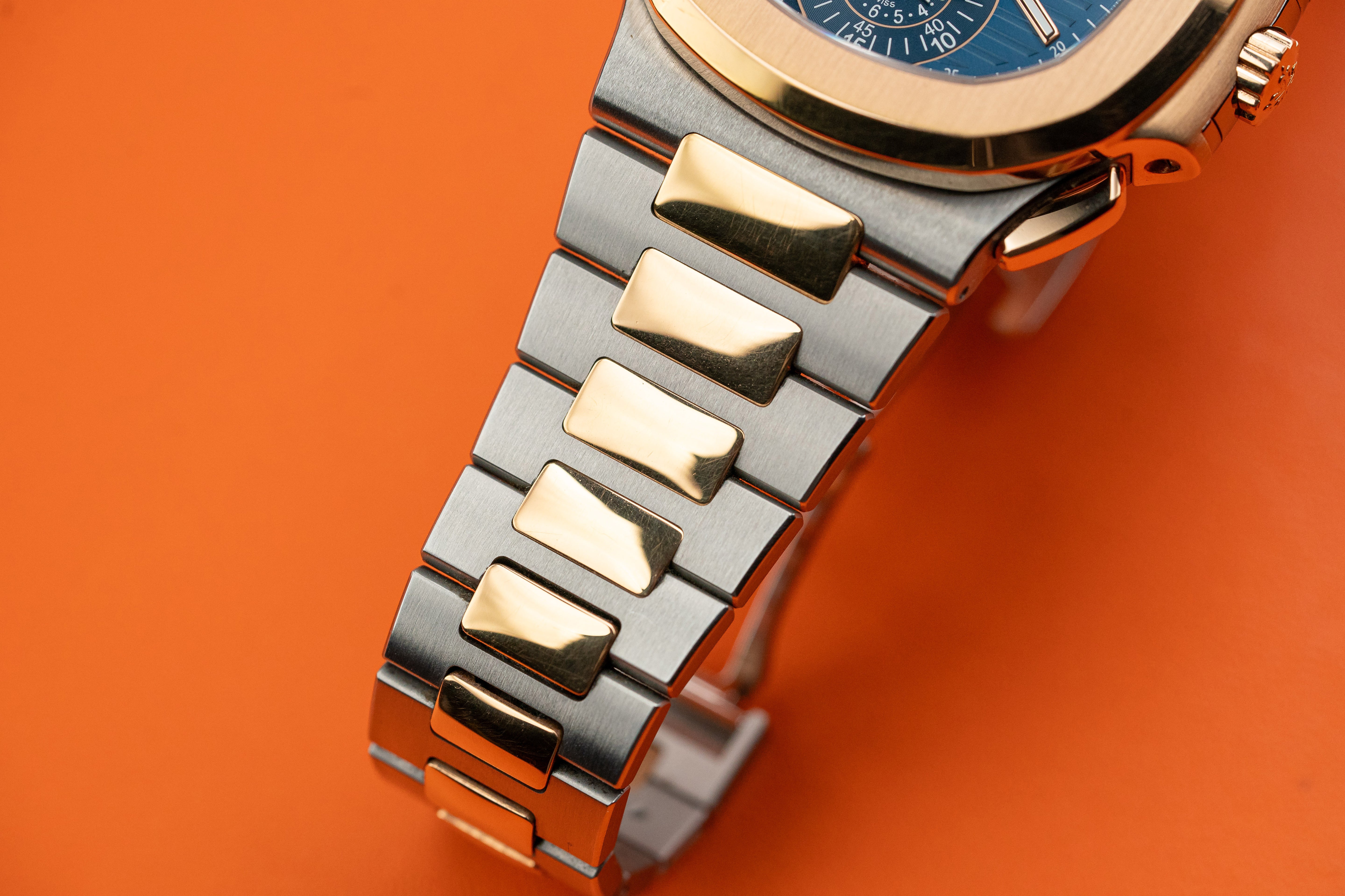 Patek Philippe Nautilus 5980/1AR-001 Steel & Rose Gold Blue Dial