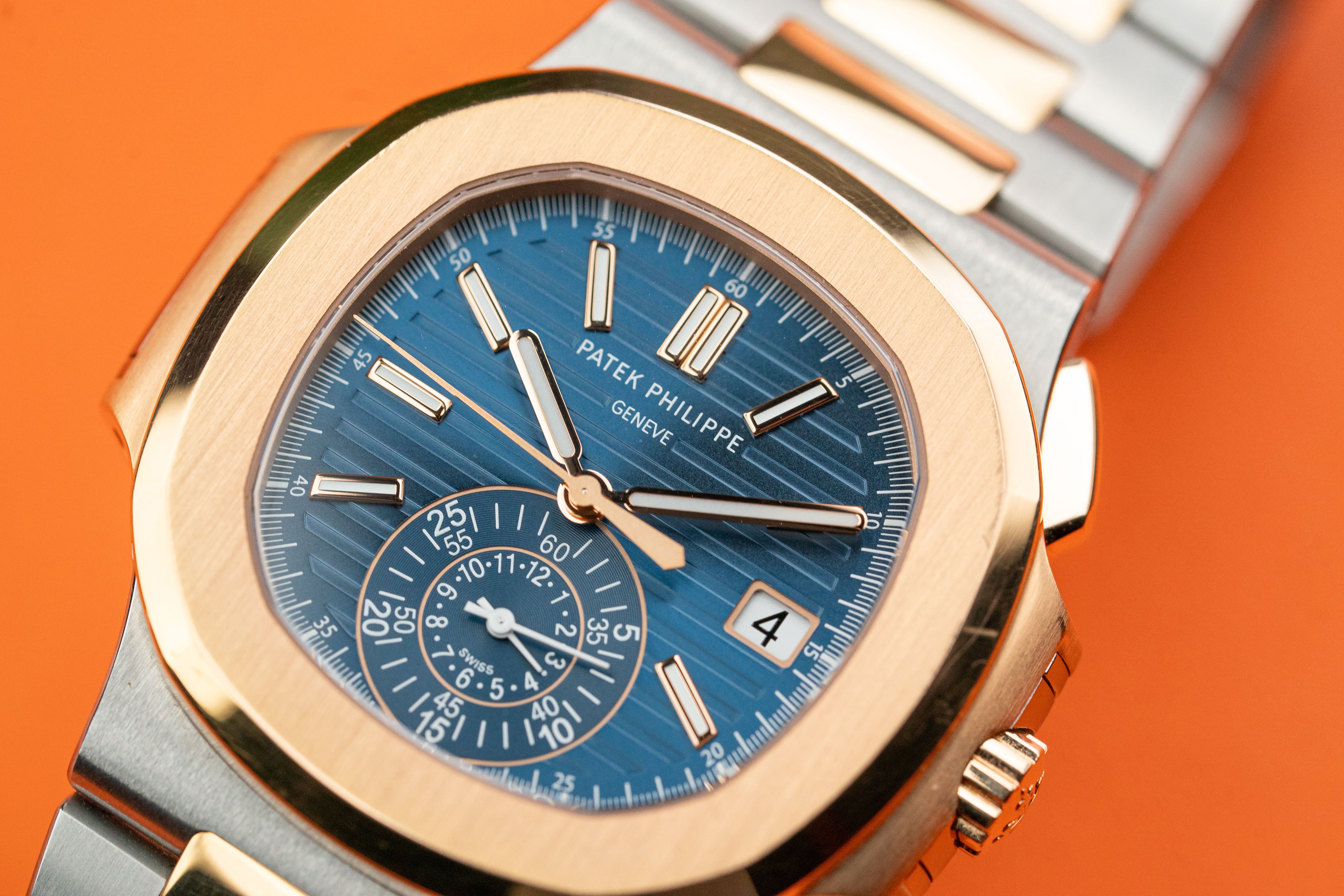 Patek Philippe Nautilus 5980/1AR-001 Steel & Rose Gold Blue Dial