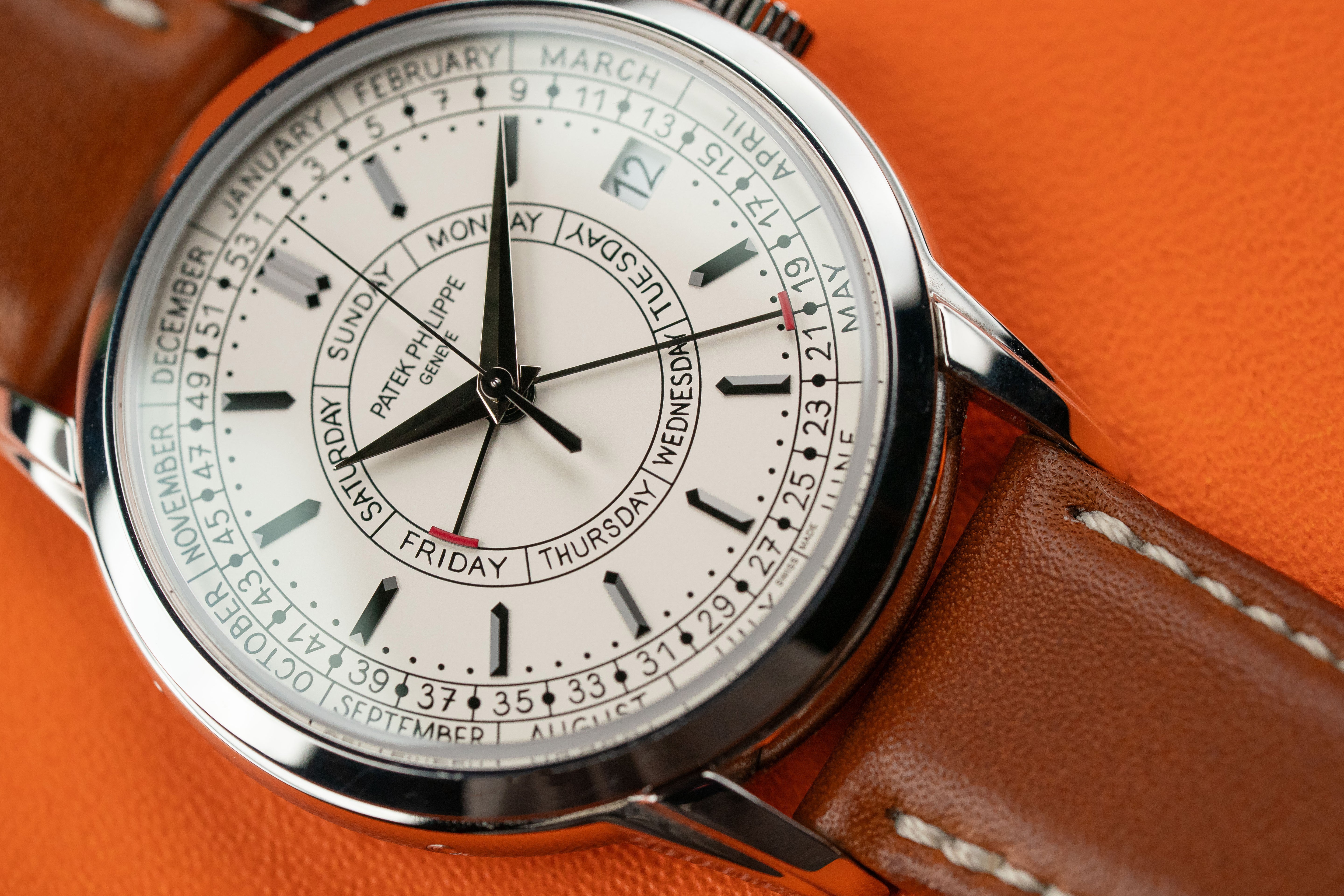 Patek Philippe Calatrava Weekly Calendar 40mm Steel Silver Opaline Dial 5212A-001