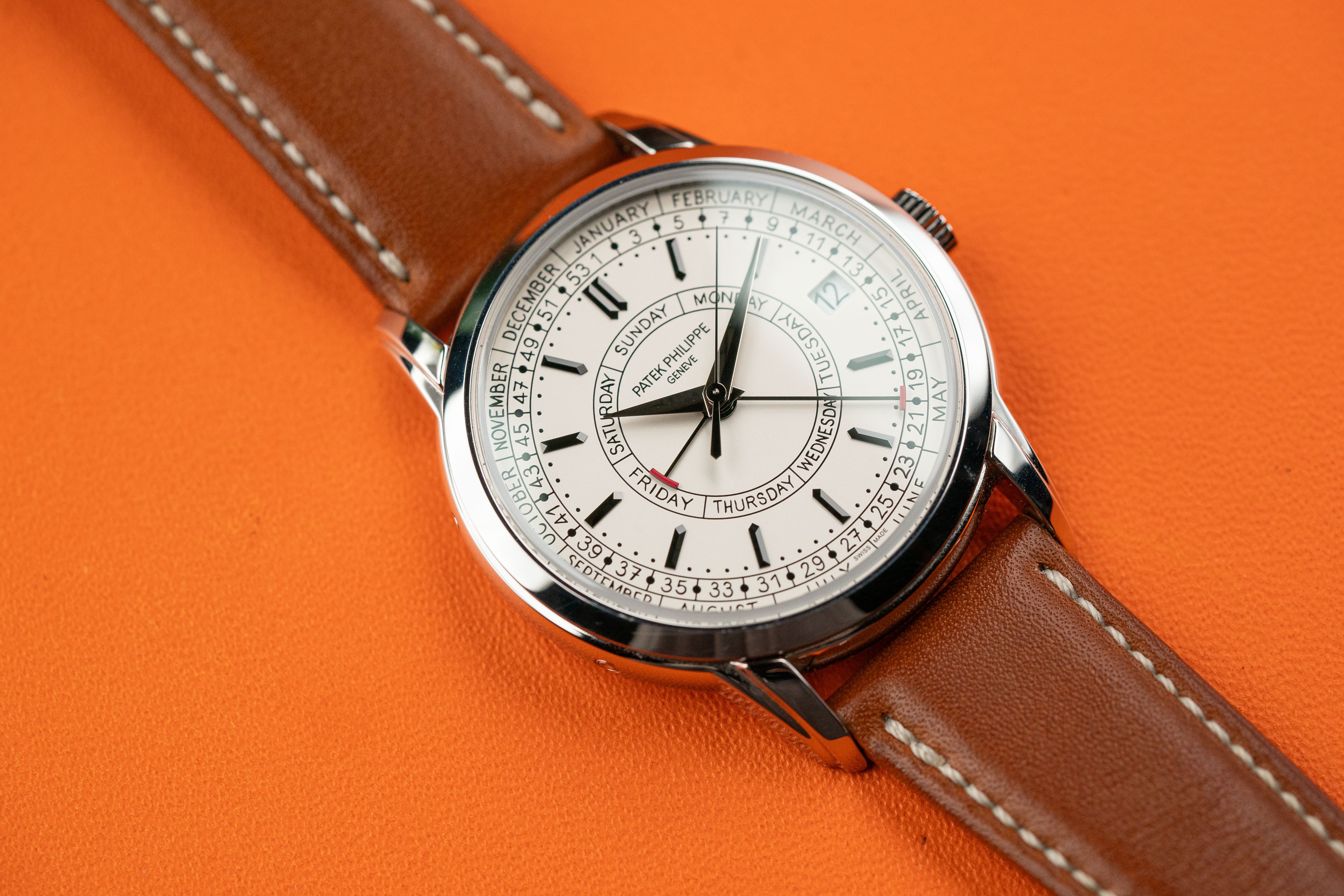 Patek Philippe Calatrava Weekly Calendar 40mm Steel Silver Opaline Dial 5212A-001