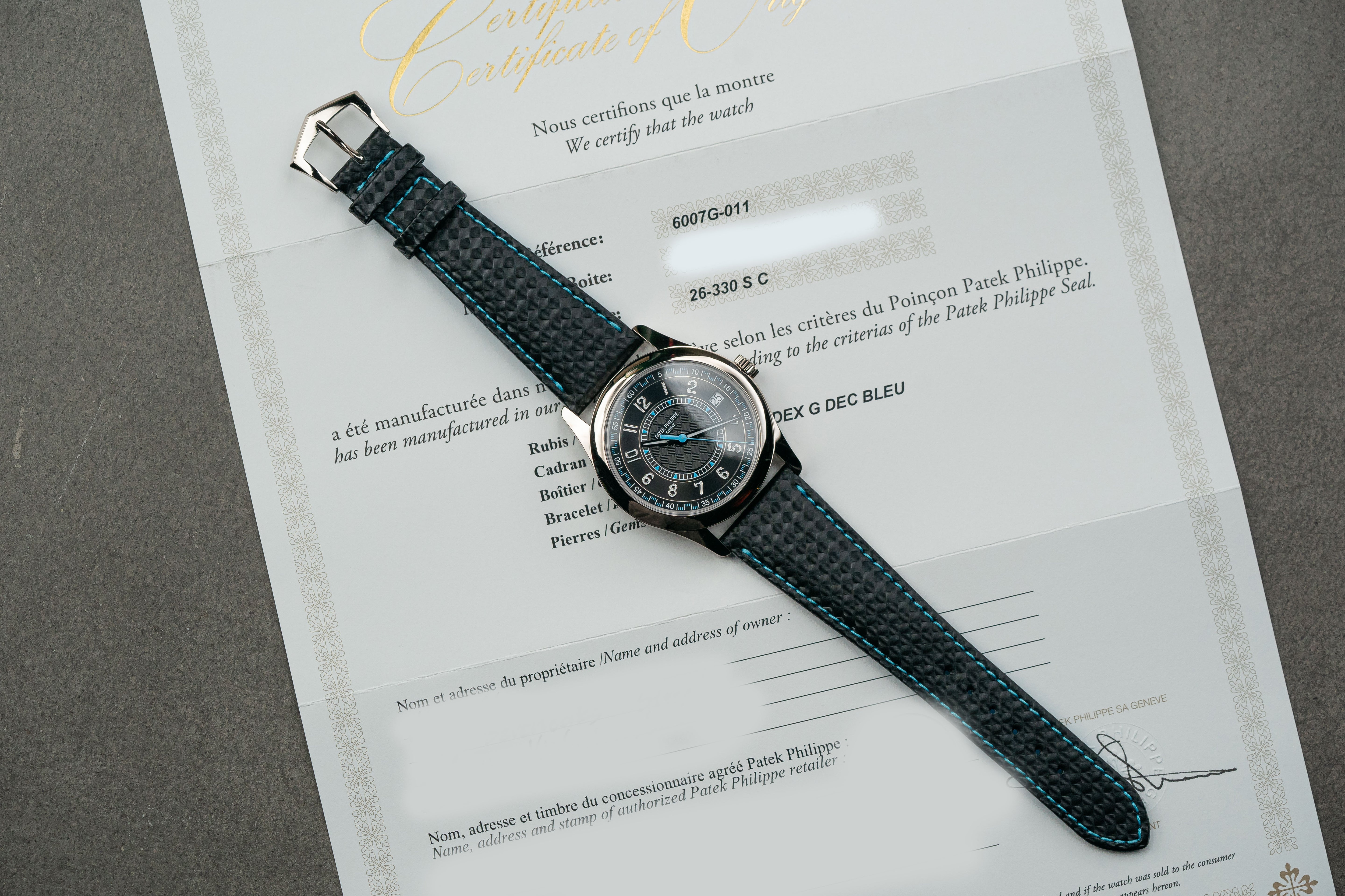Patek Philippe Calatrava White Gold Tiffany Blue 40mm 6007g-011