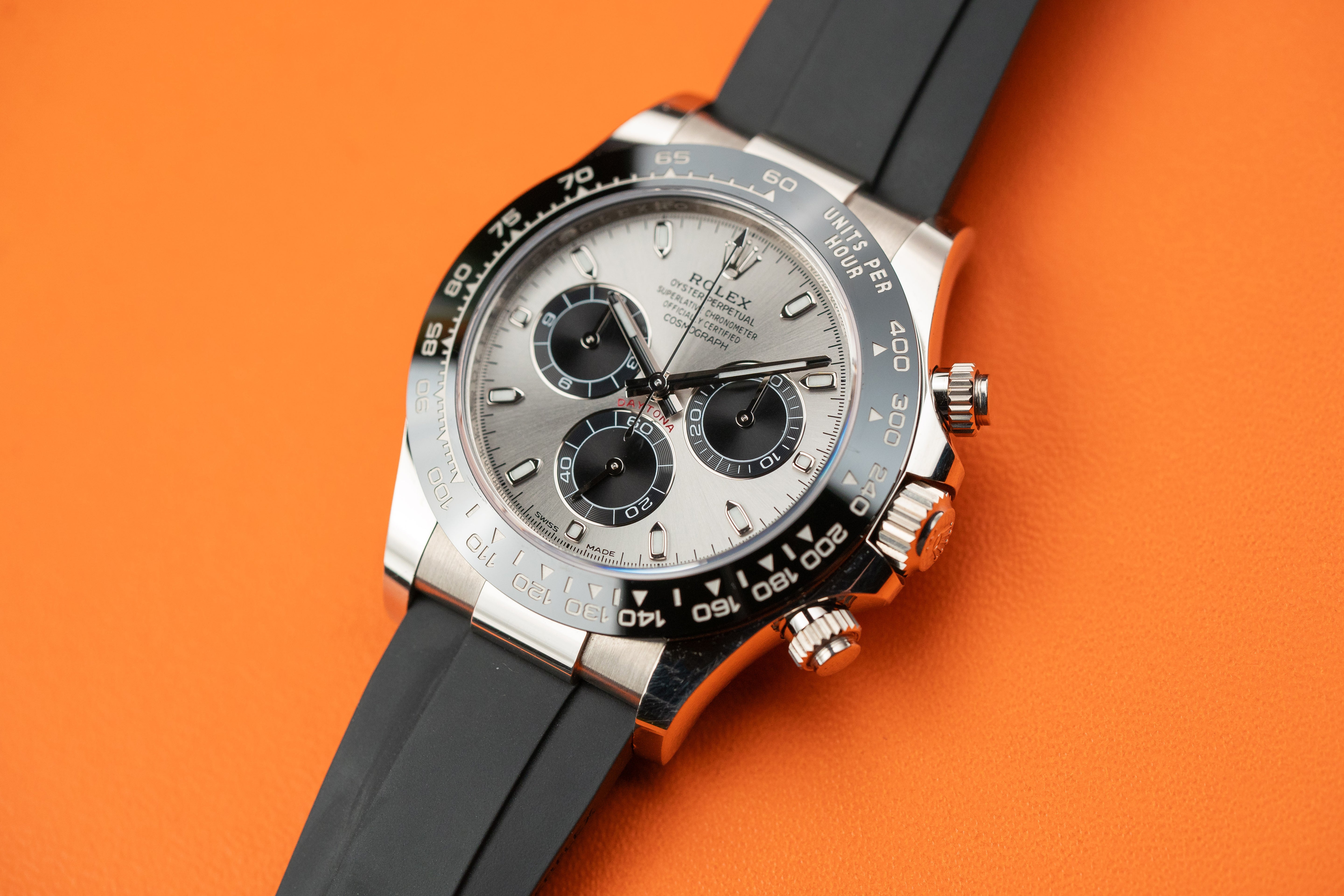 Rolex Cosmograph Daytona 116519LN Ghost White Gold Steel and Bright Black Dial 2021
