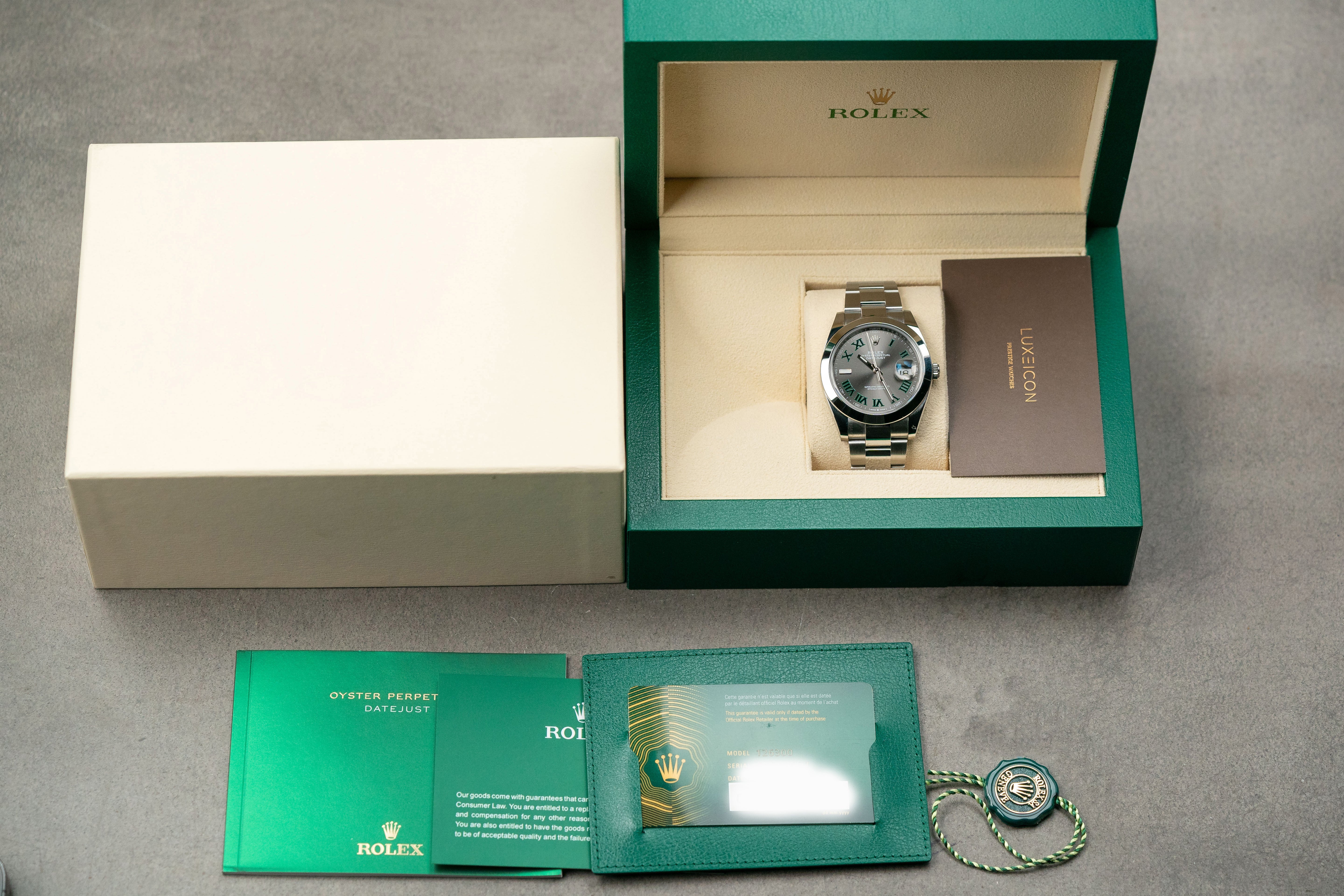 Rolex Datejust 41mm 126300 Wimbledon Dial Oyster Bracelet 2022