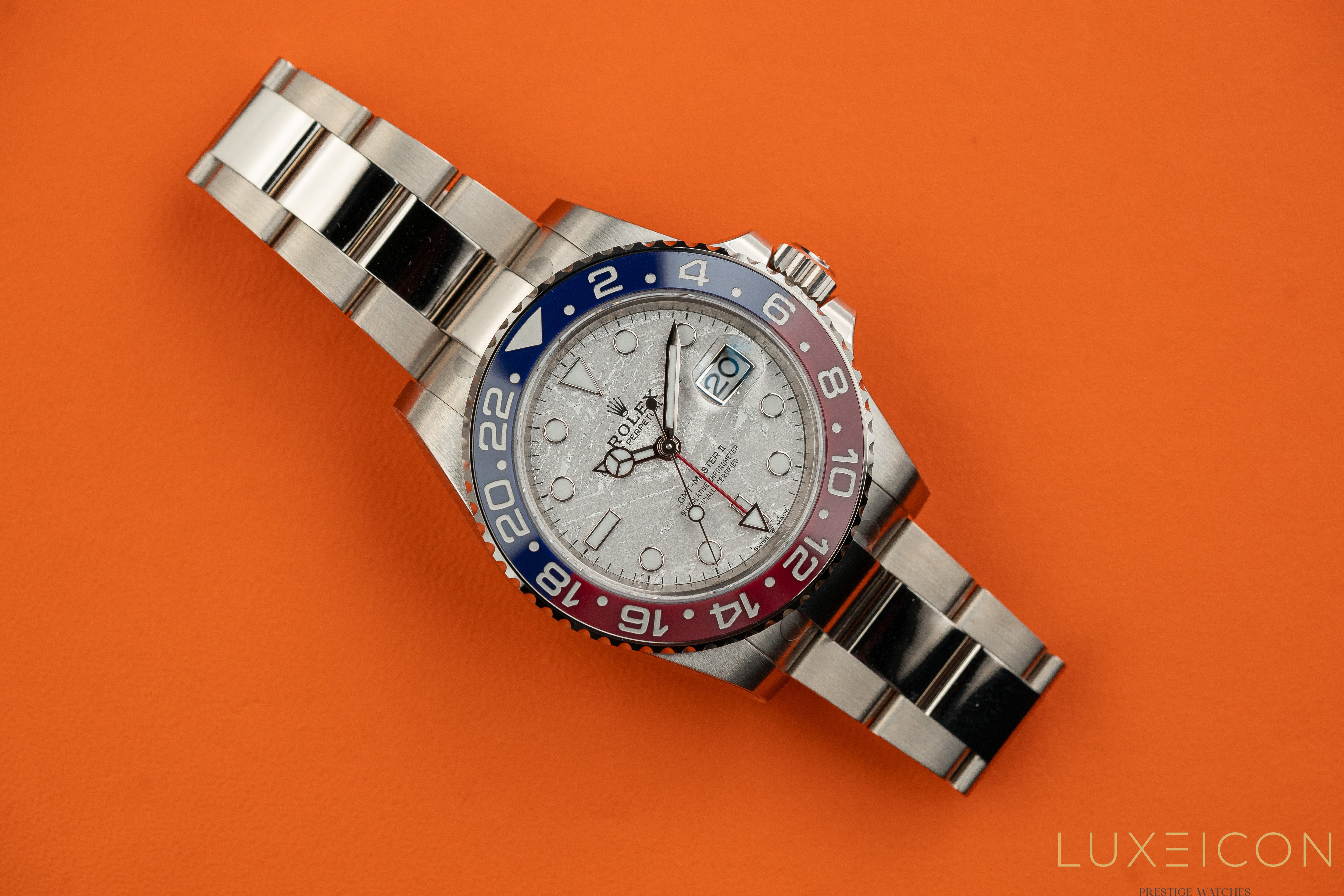 Rolex GMT-Master II White Gold Pepsi Meteorite Dial 126719BLRO