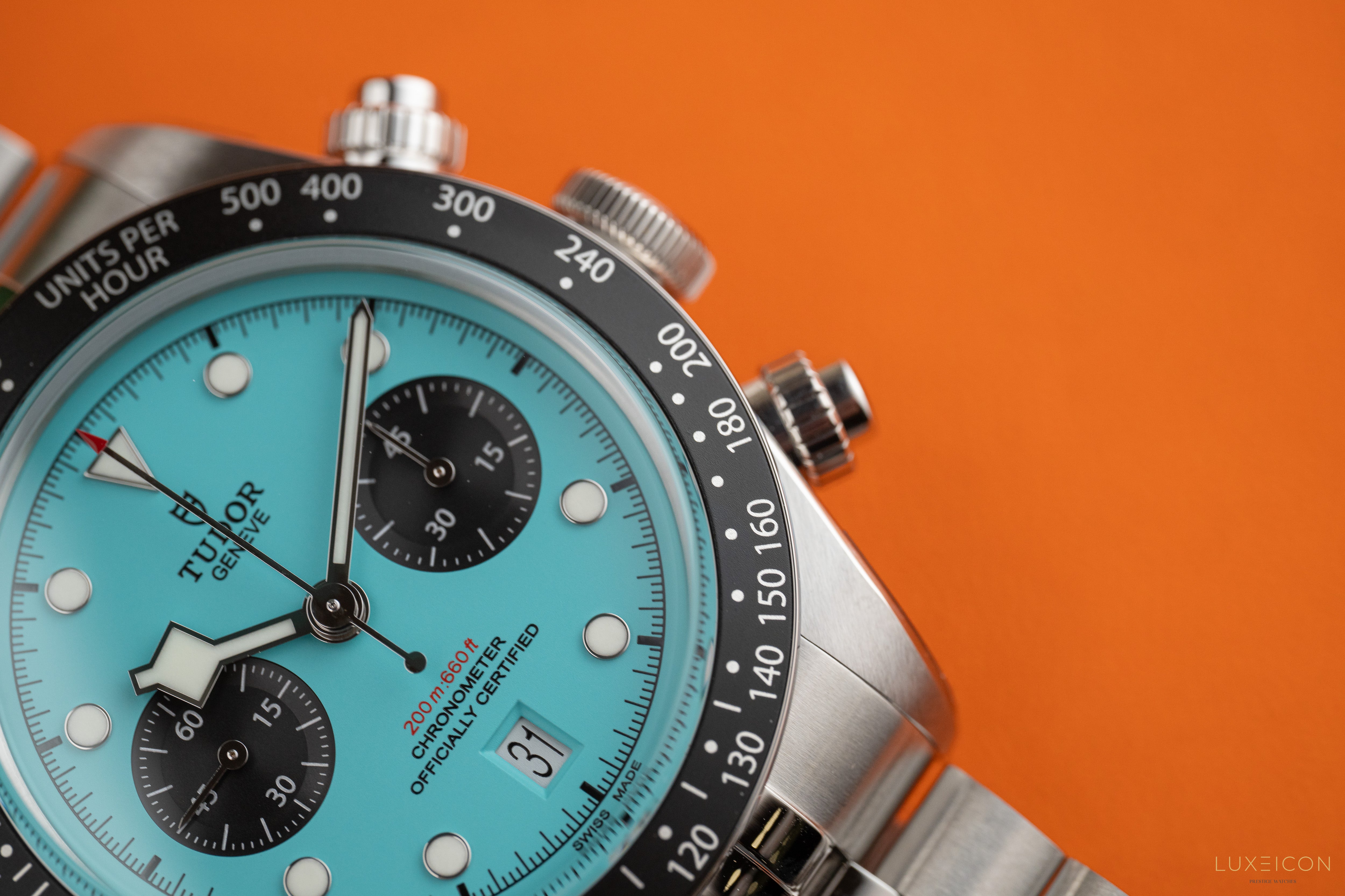 Tudor Black Bay Chrono 41mm Flamingo Blue jubilee Bracelet M79360N-0024