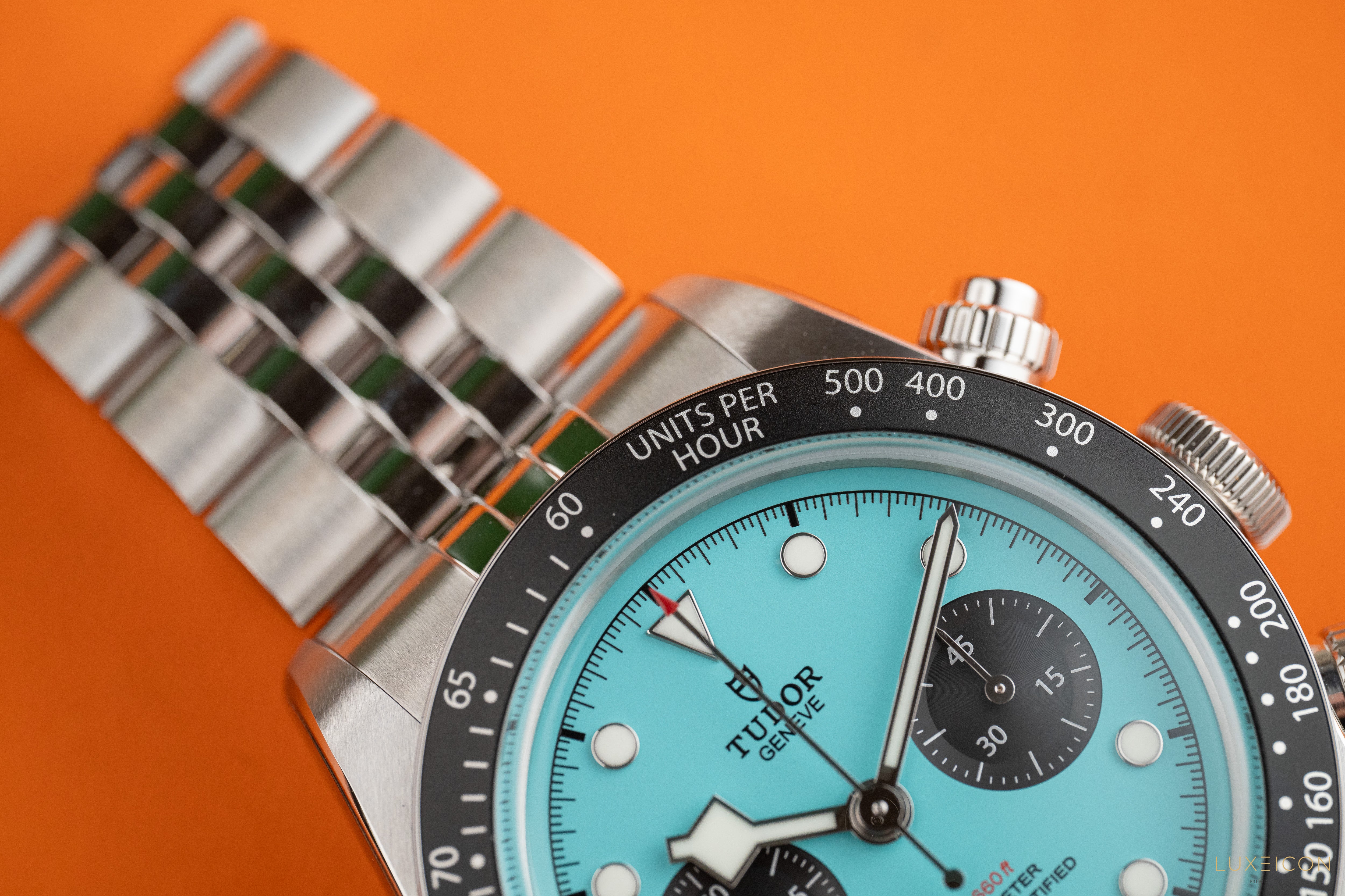 Tudor Black Bay Chrono 41mm Flamingo Blue jubilee Bracelet M79360N-0024