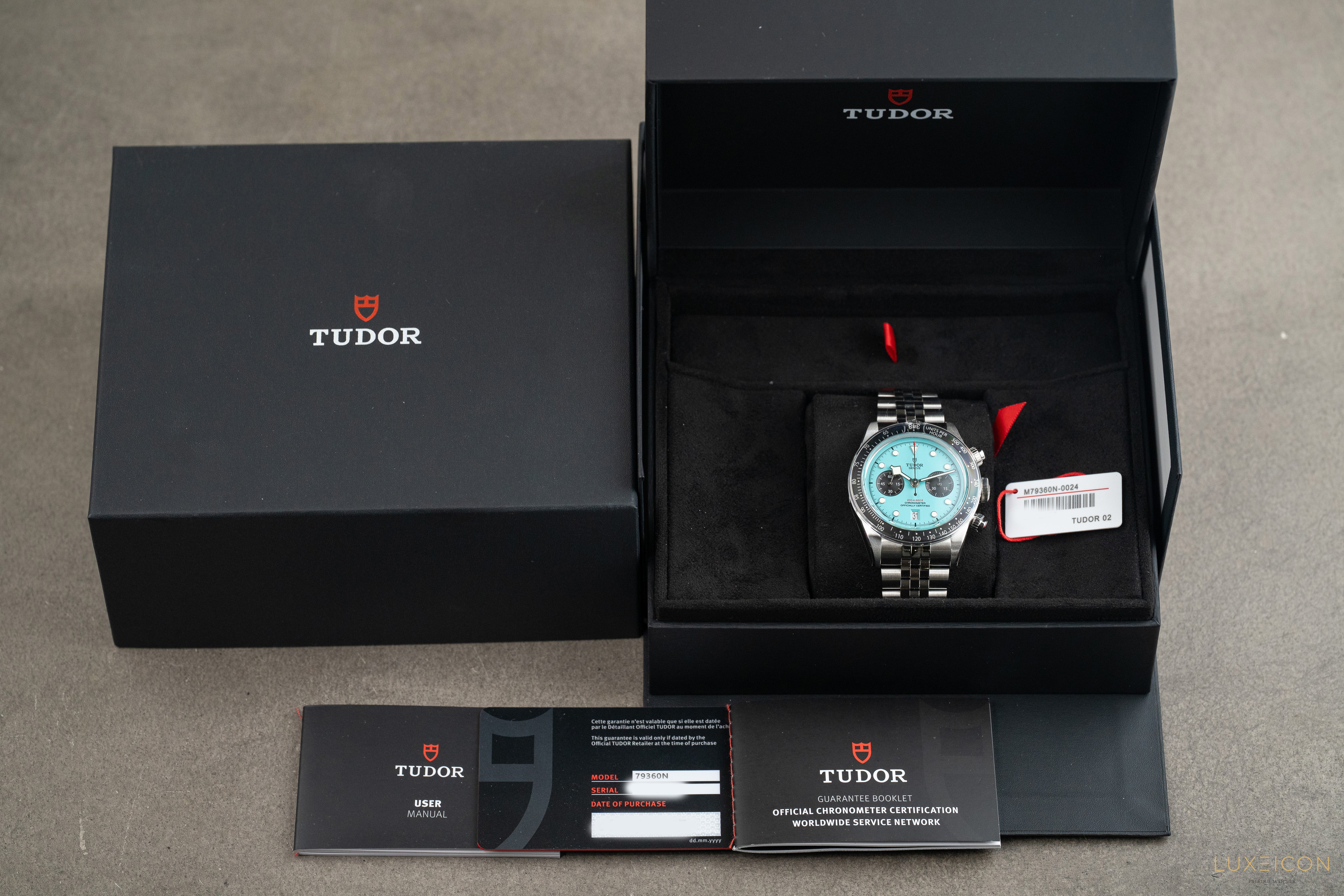 Tudor Black Bay Chrono 41mm Flamingo Blue jubilee Bracelet M79360N-0024