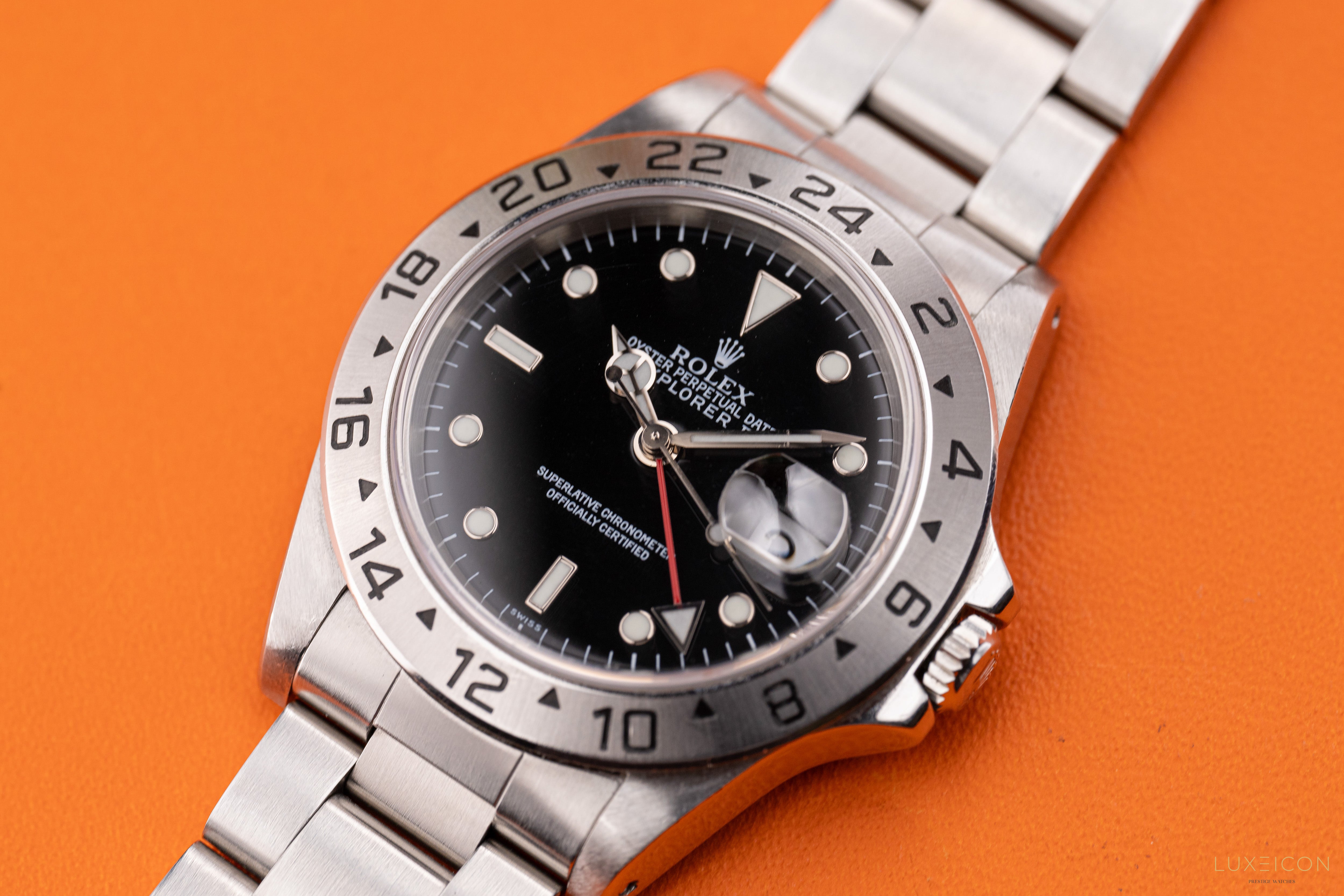 Rolex Explorer II 16570 40mm Stainless Steel Black dial Swiss Only 1999