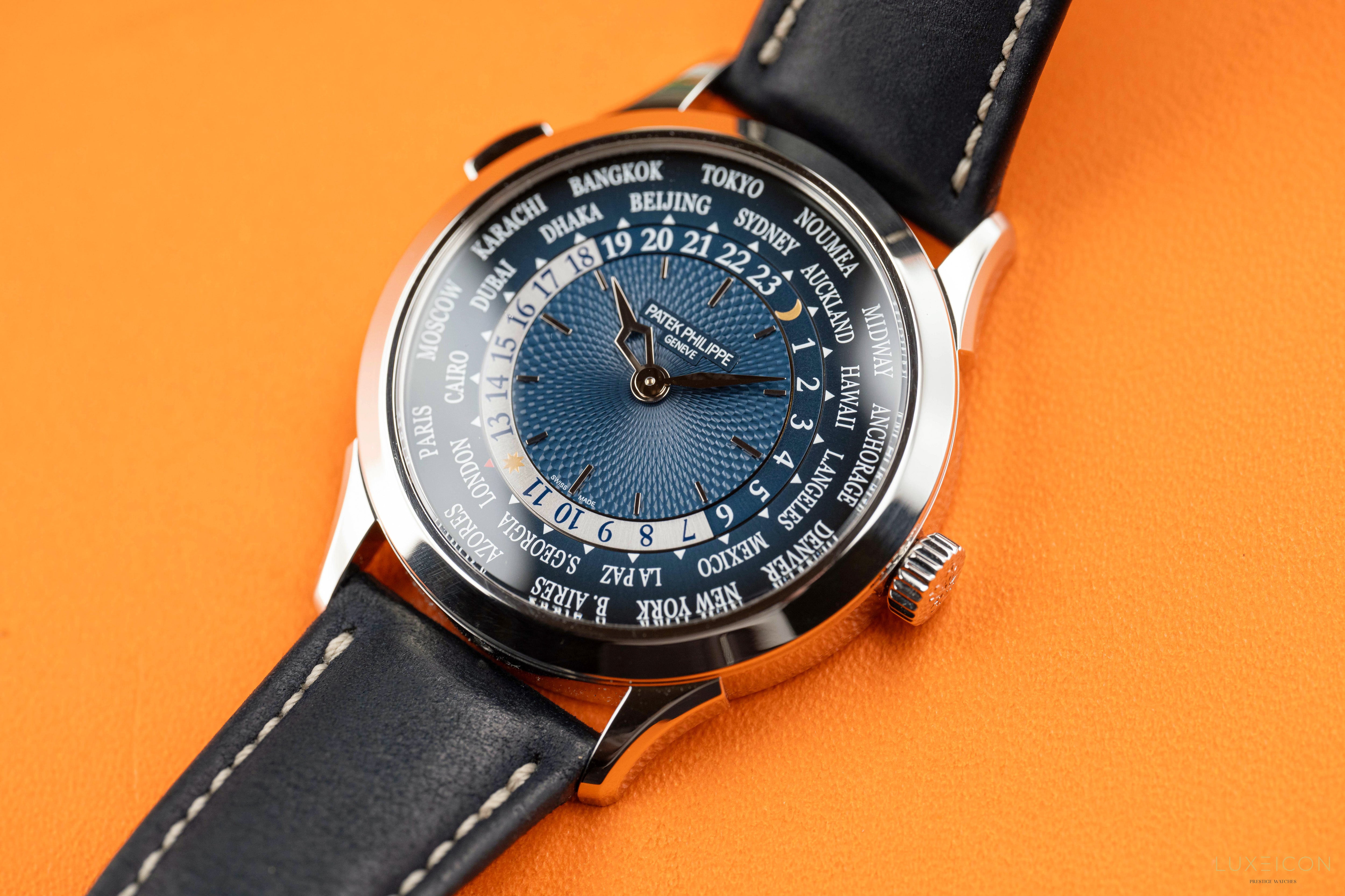 Patek Philippe World Time Complications Platinum Blue Dial 5230P-001 2023
