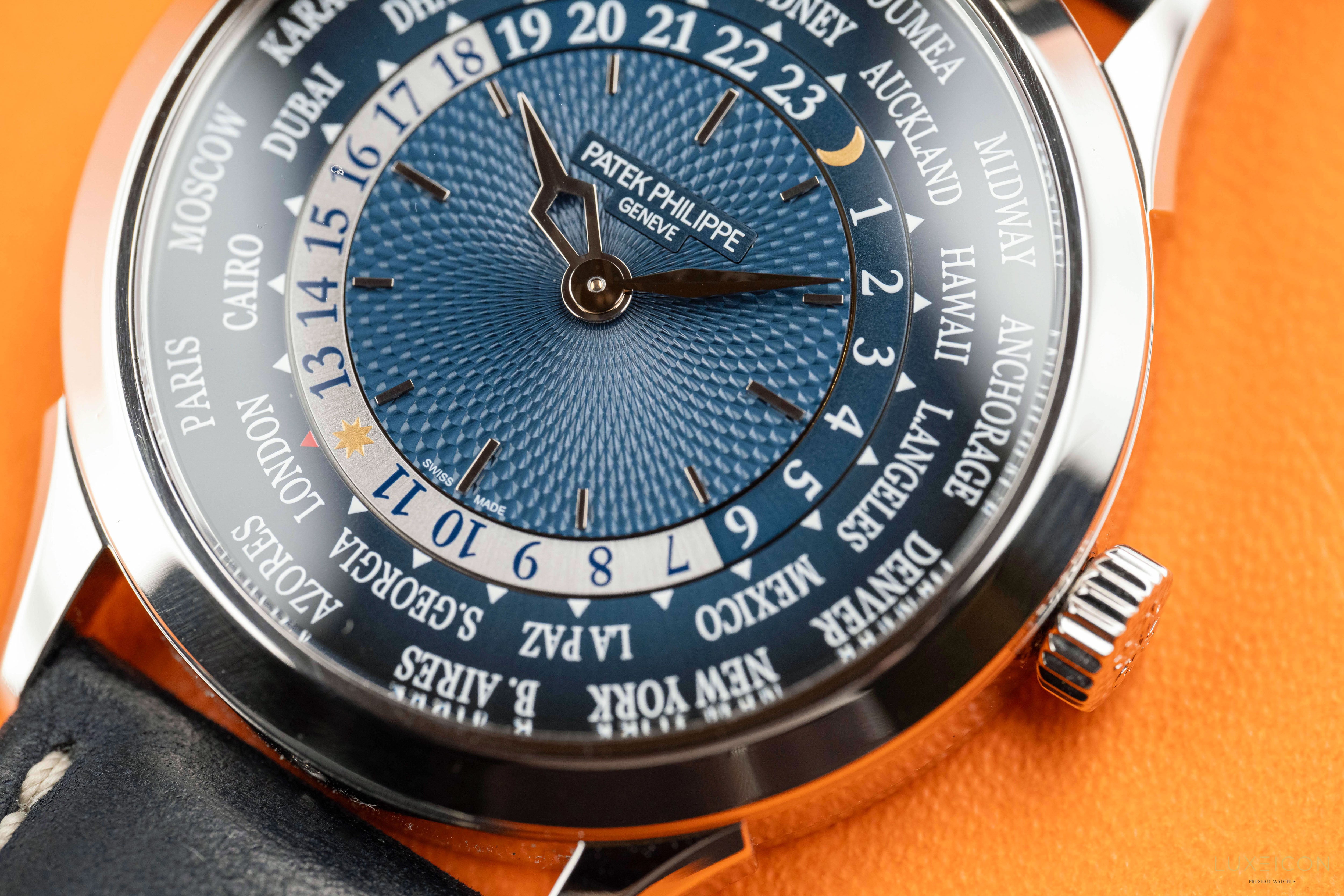 Patek Philippe World Time Complications Platinum Blue Dial 5230P-001 2023