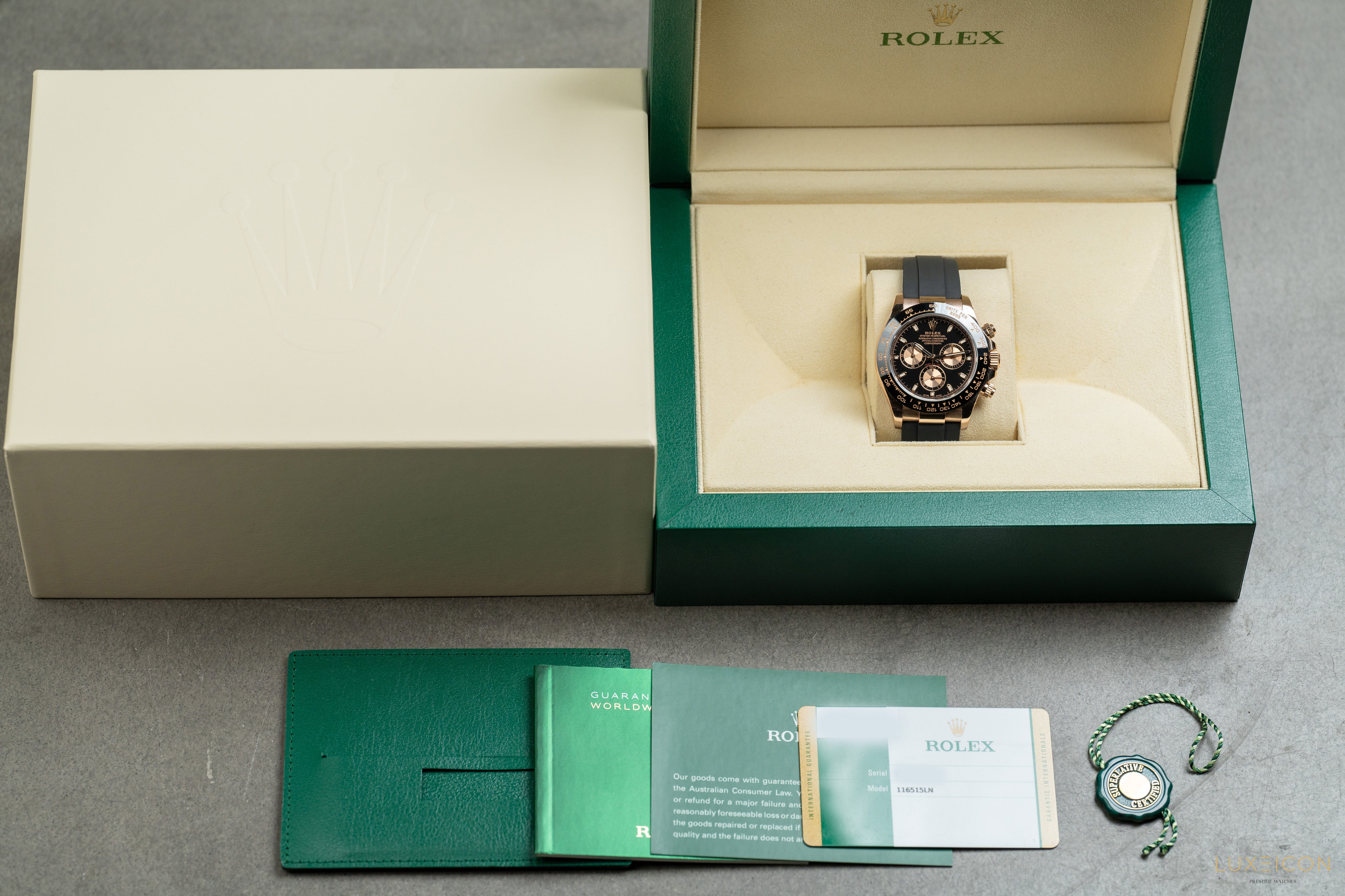 Rolex Cosmograph Daytona 116515LN Ceramic 18K Everose Gold Black dial 2018