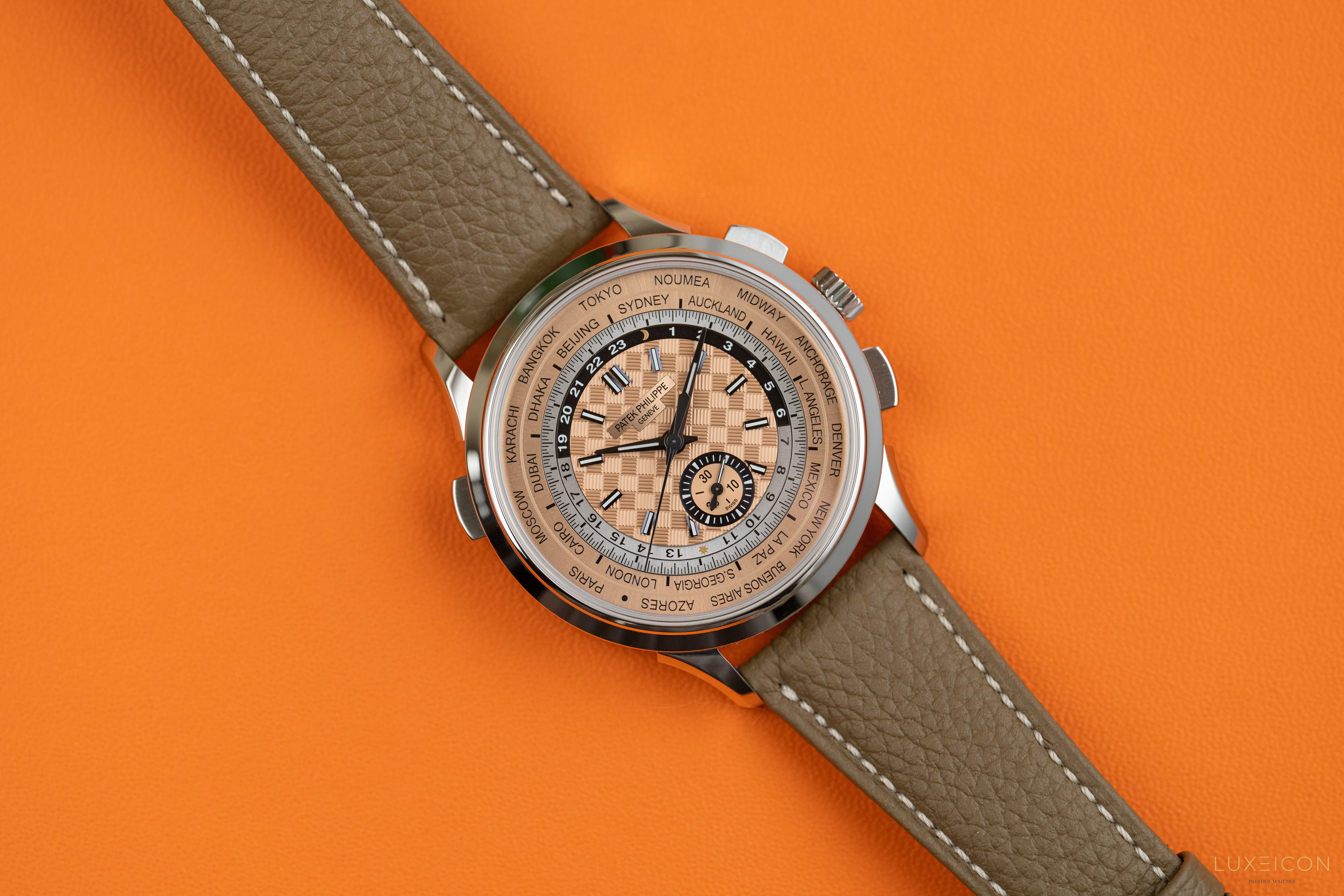 Patek Philippe World Time Chronograph Flyback 5935A-001 Salmon Dial Steel 2024