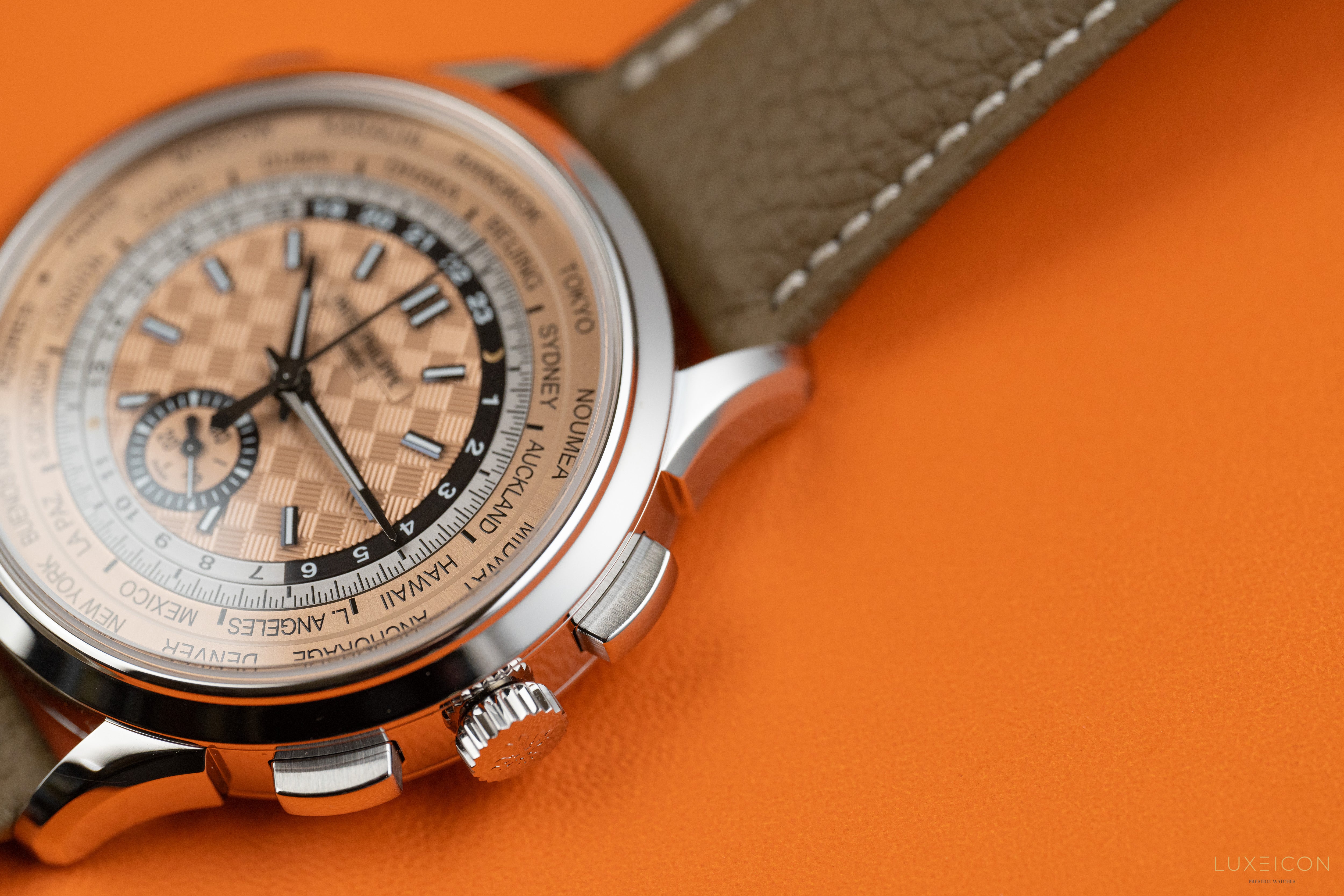 Patek Philippe World Time Chronograph Flyback 5935A-001 Salmon Dial Steel 2024