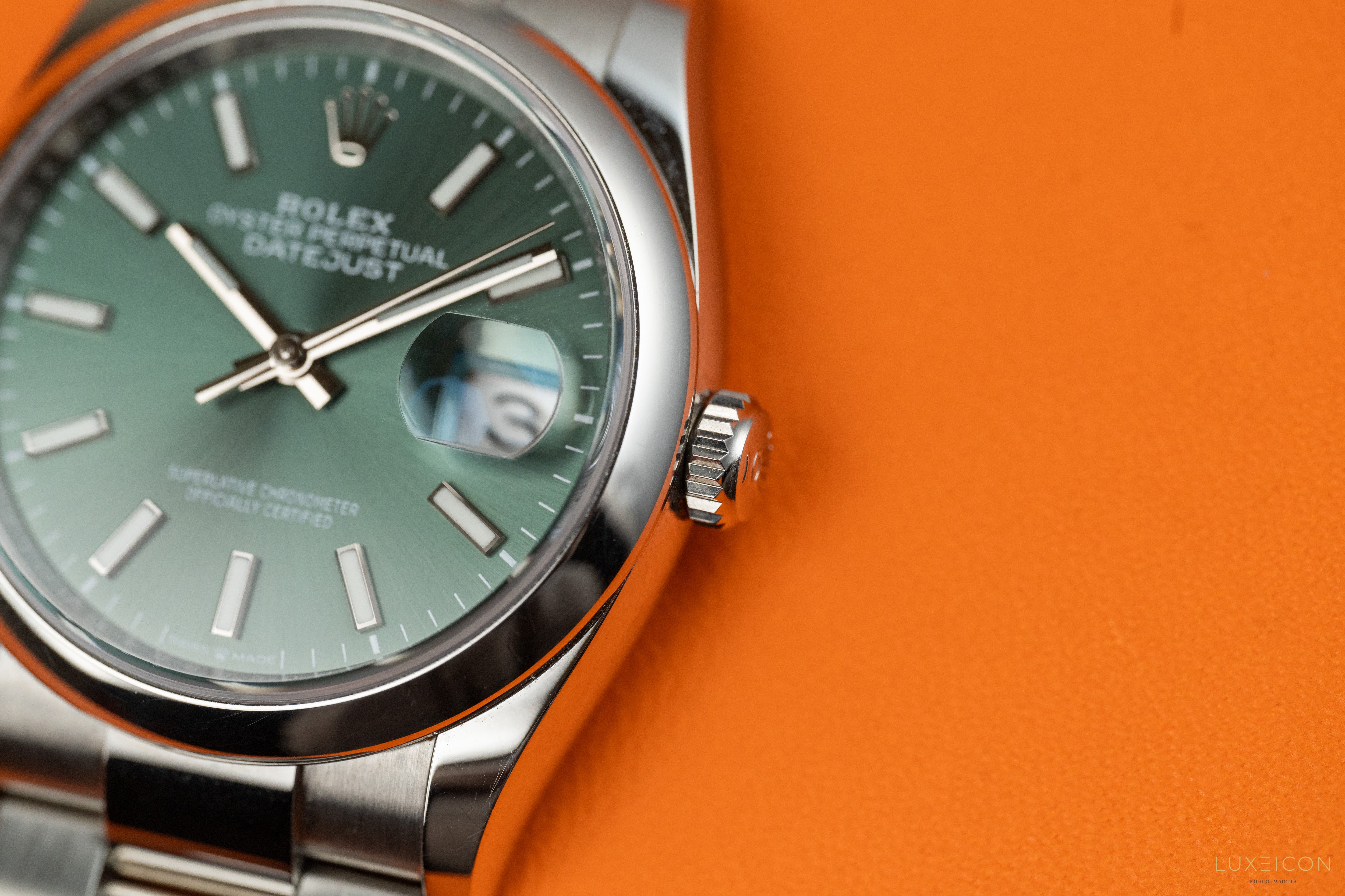 Rolex Datejust 36 126200 Oyster Steel Green Index Dial 36mm 2022