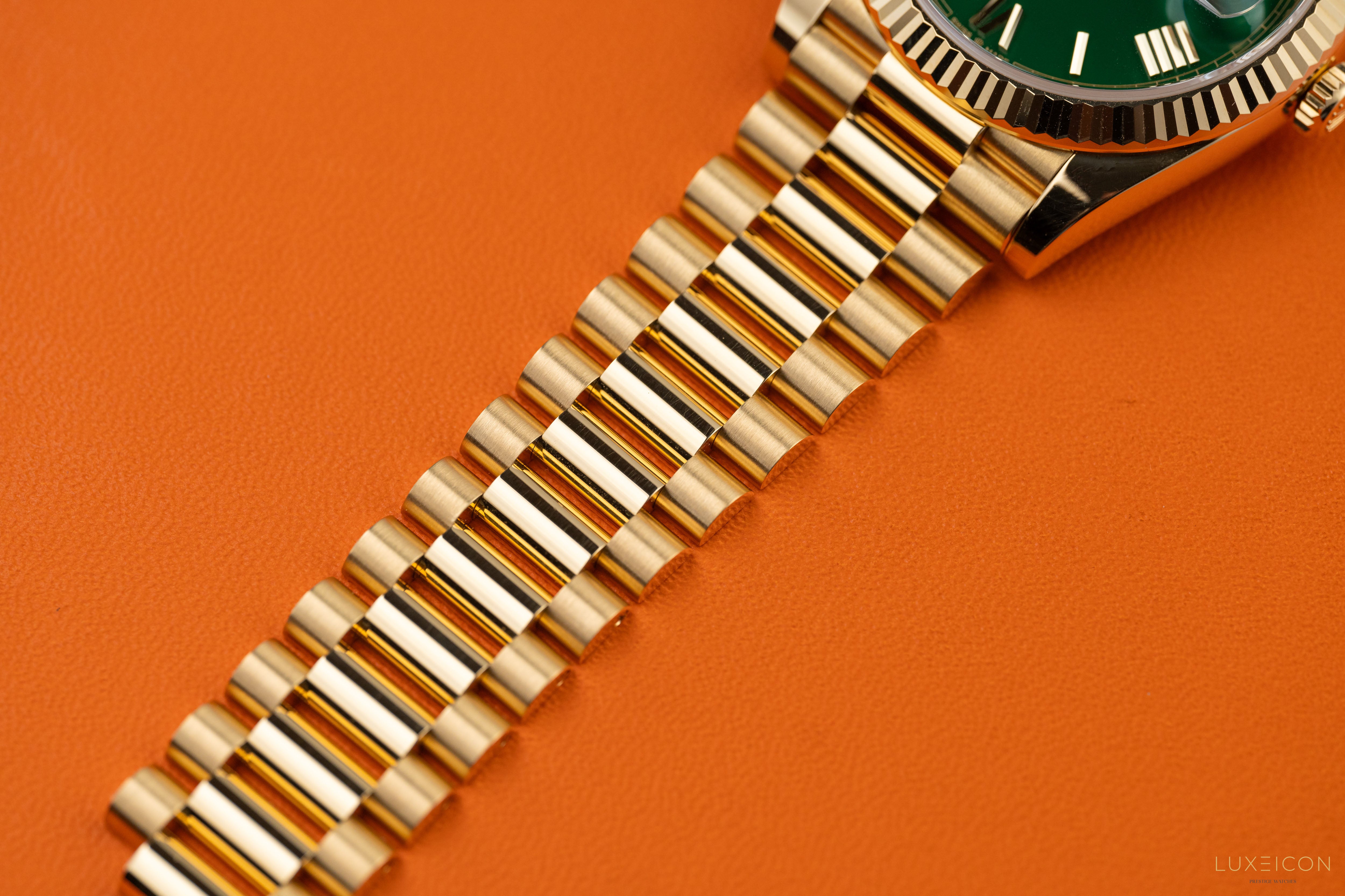 Rolex Day-Date 40 Yellow Gold Day-Date 40mm Green Roman Dial 228238 2024