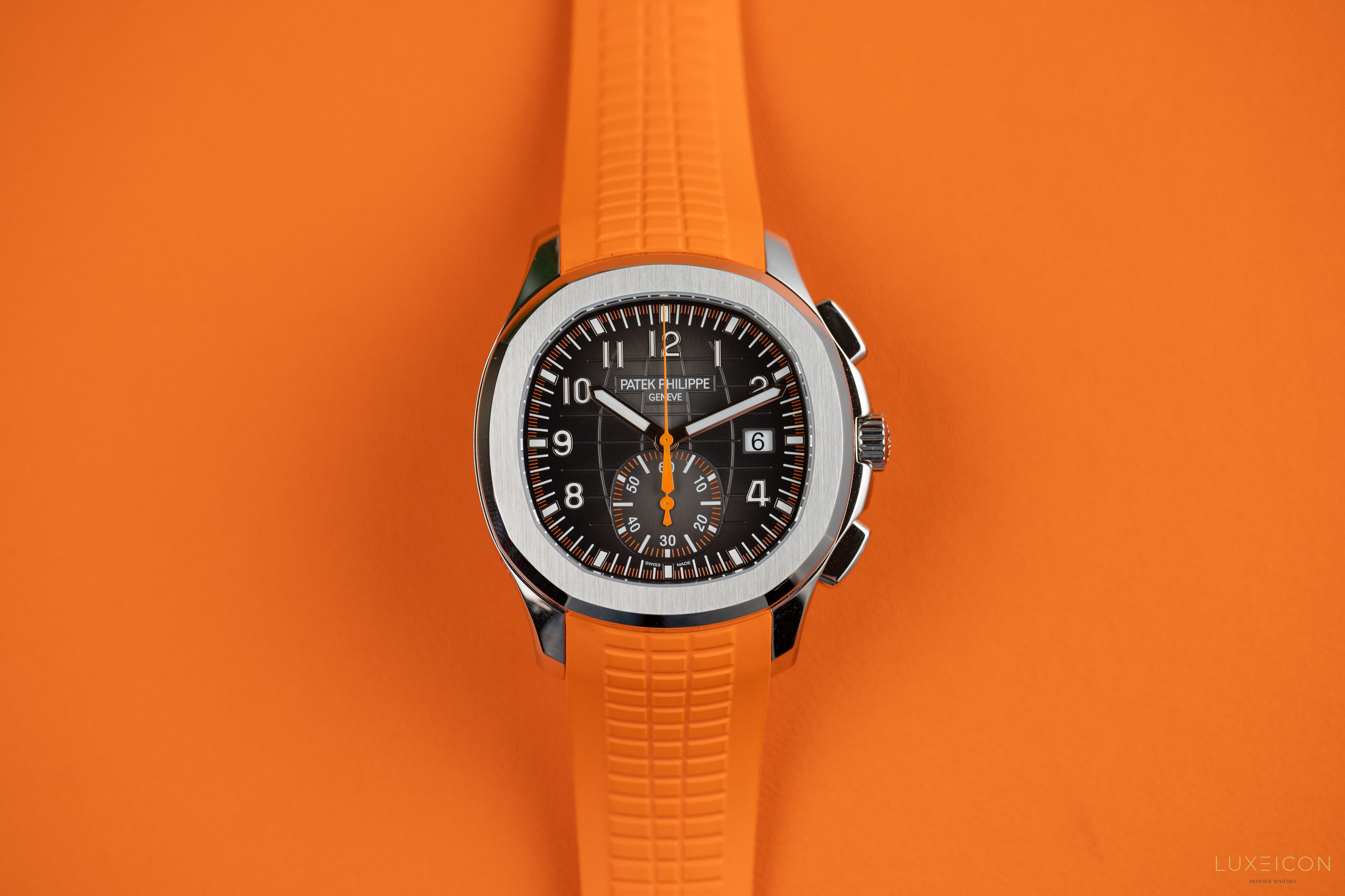 Patek Philippe Aquanaut 5968A-001 Chronograph 42mm Stainless Steel Orange hand 2020