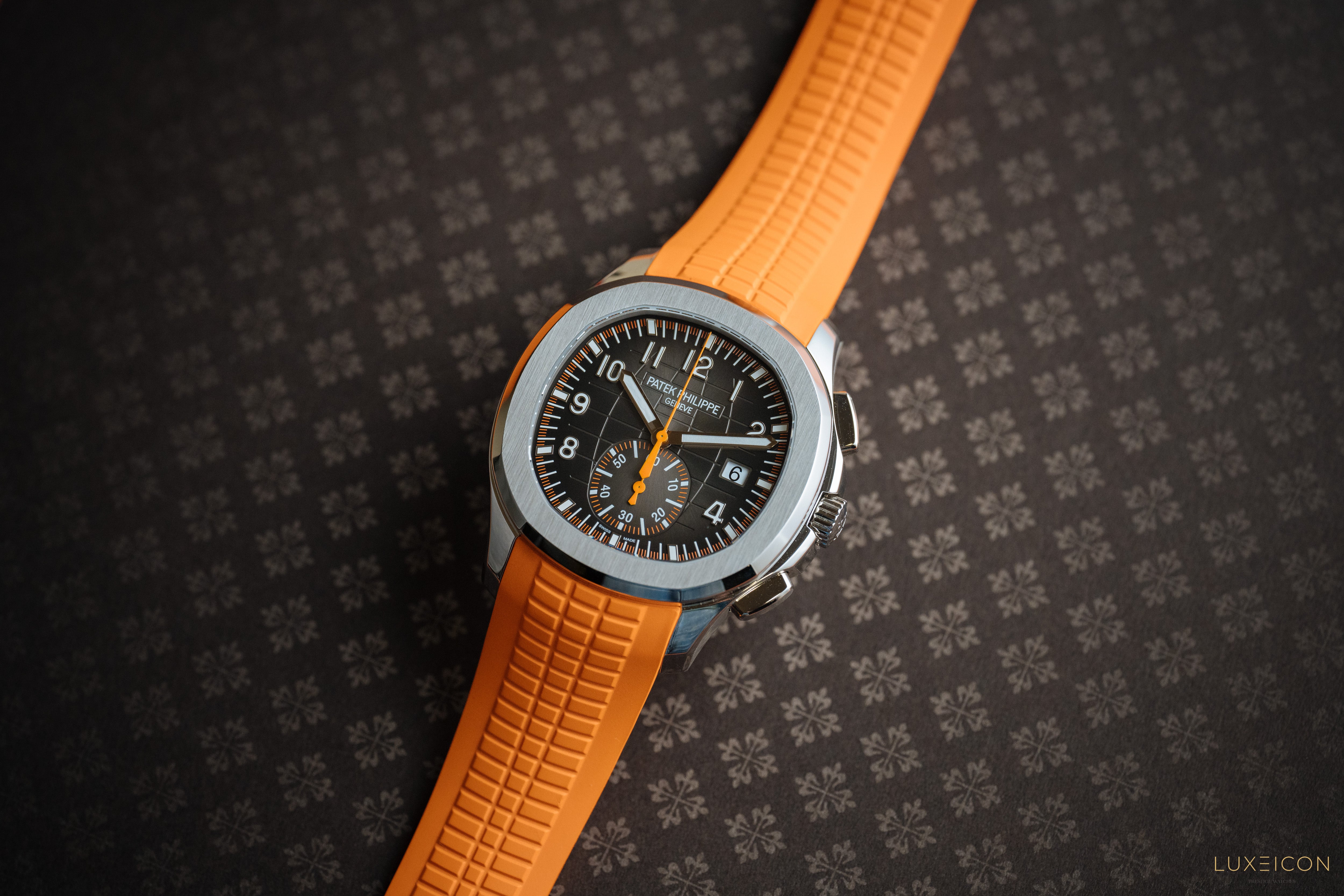 Patek Philippe Aquanaut 5968A-001 Chronograph 42mm Stainless Steel Orange hand 2020