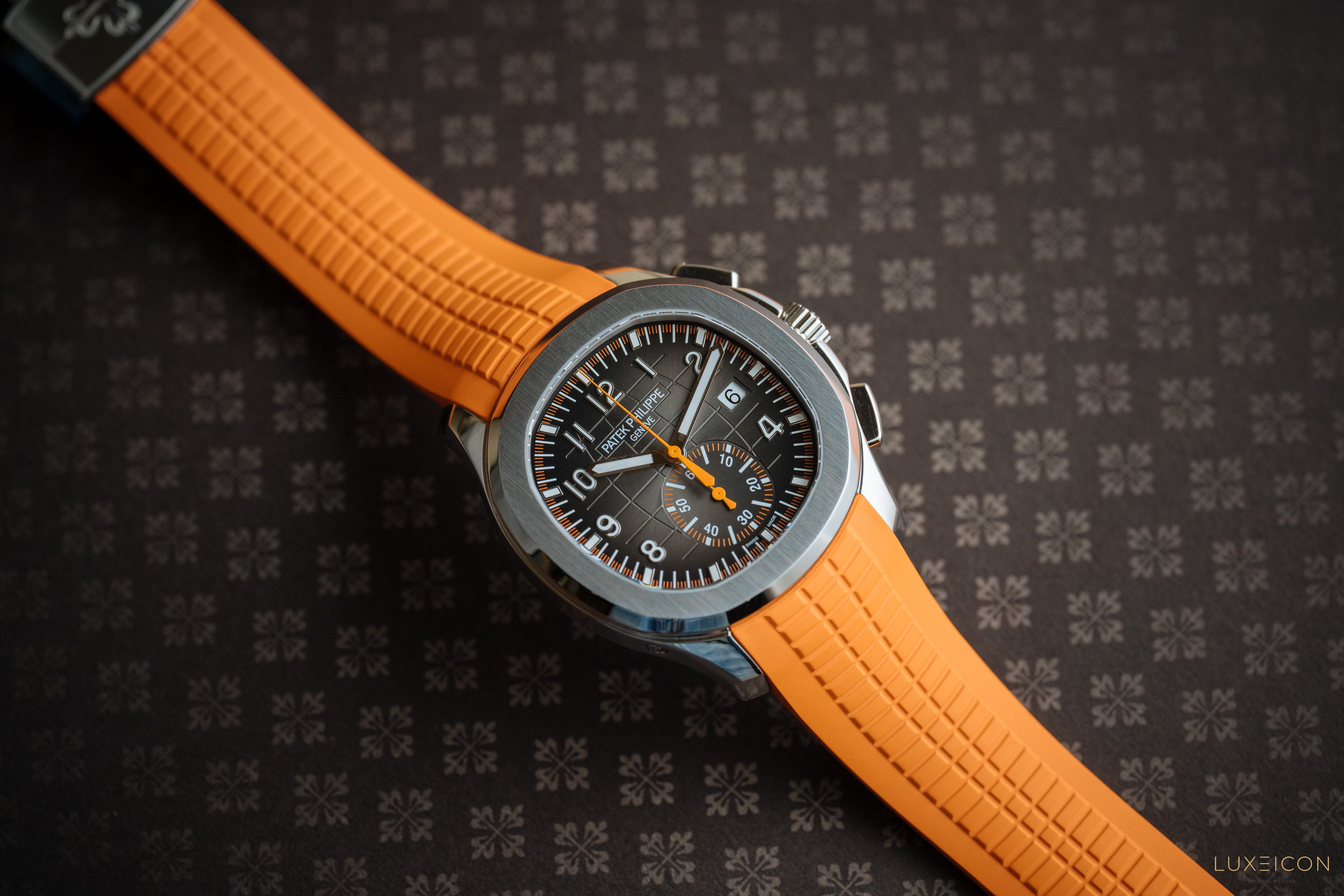 Patek Philippe Aquanaut 5968A-001 Chronograph 42mm Stainless Steel Orange hand 2020