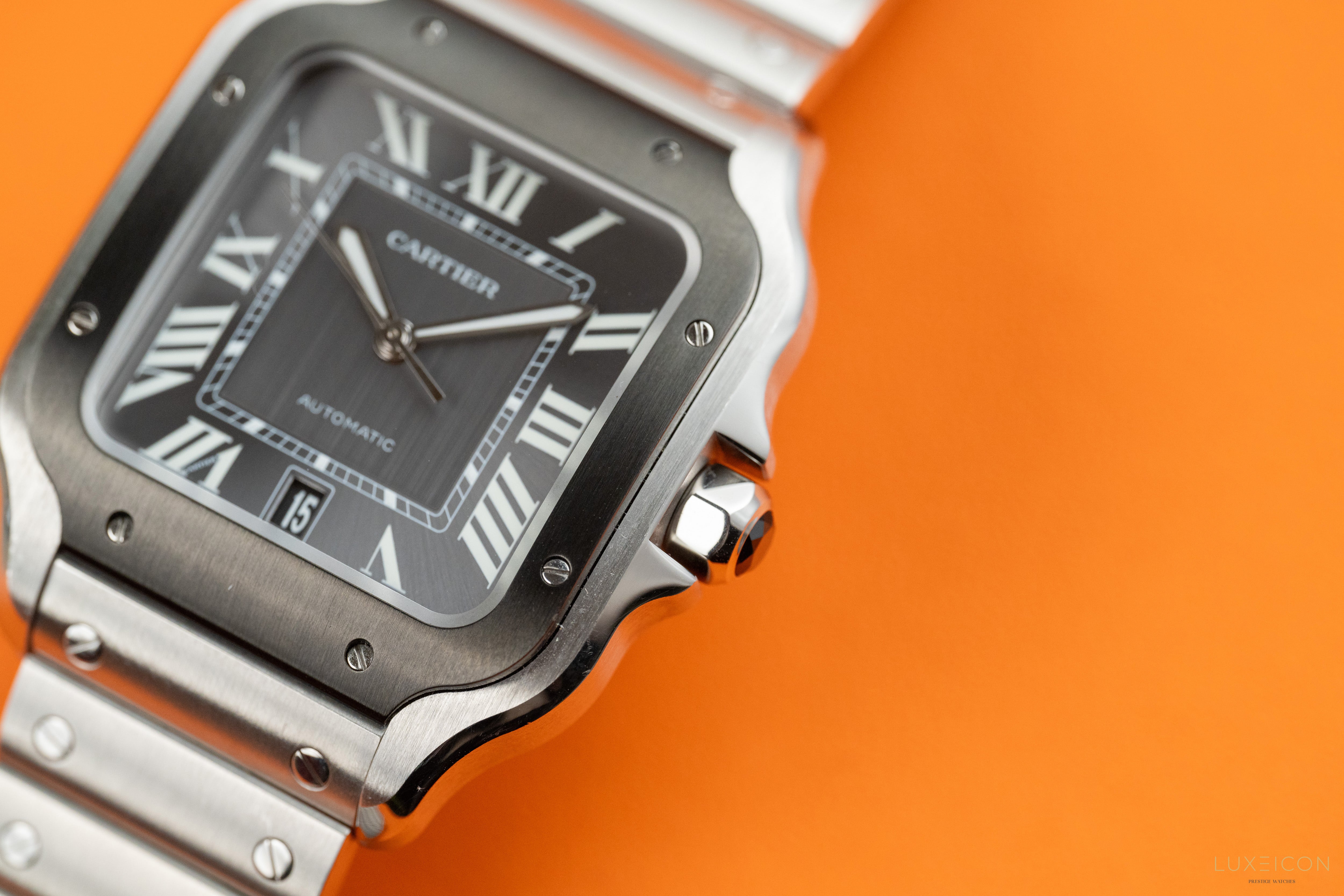 Cartier Santos De Cartier Large Steel 39.8mm Grey Dial Ref WSSA0037 2023