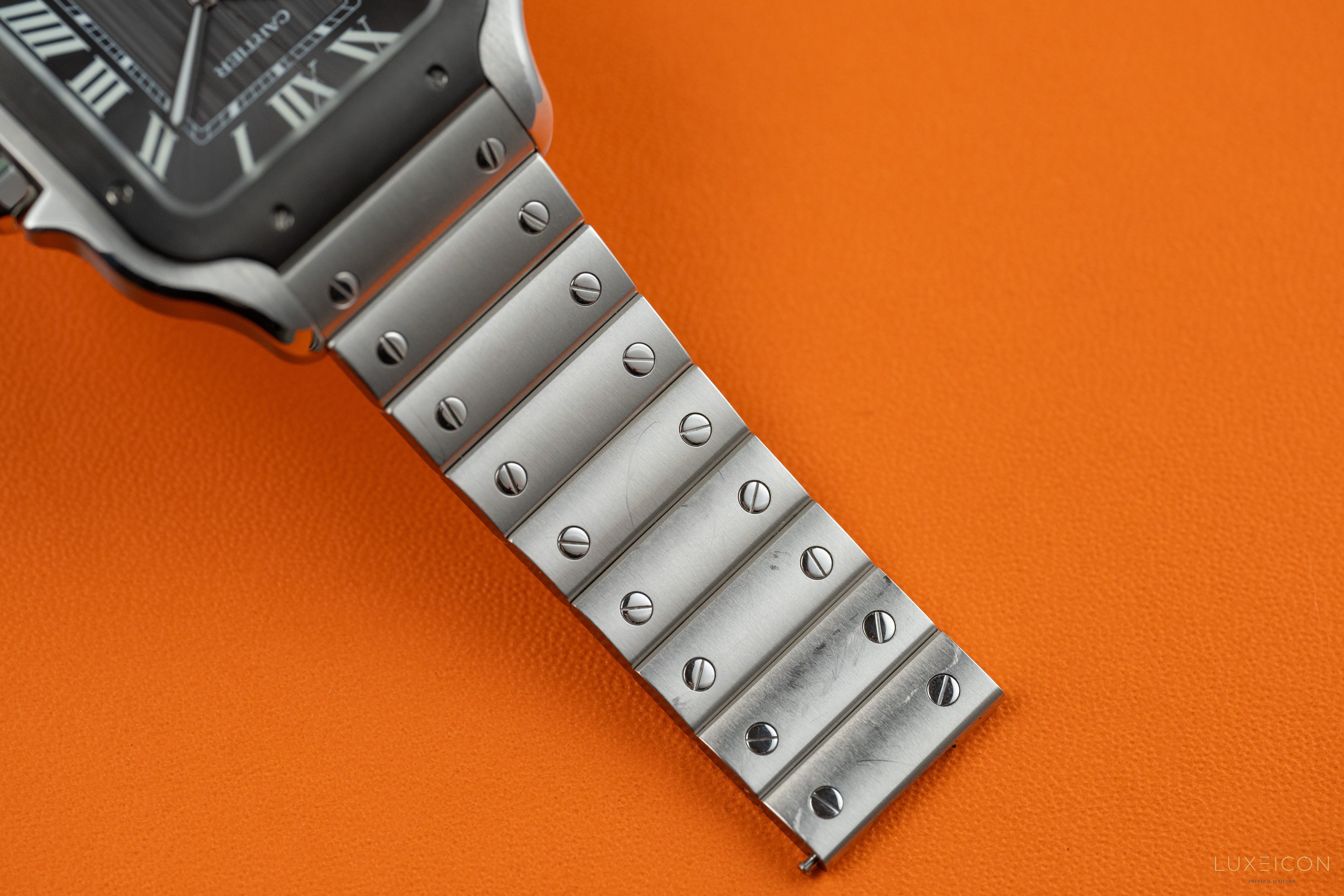 Cartier Santos De Cartier Large Steel 39.8mm Grey Dial Ref WSSA0037 2023