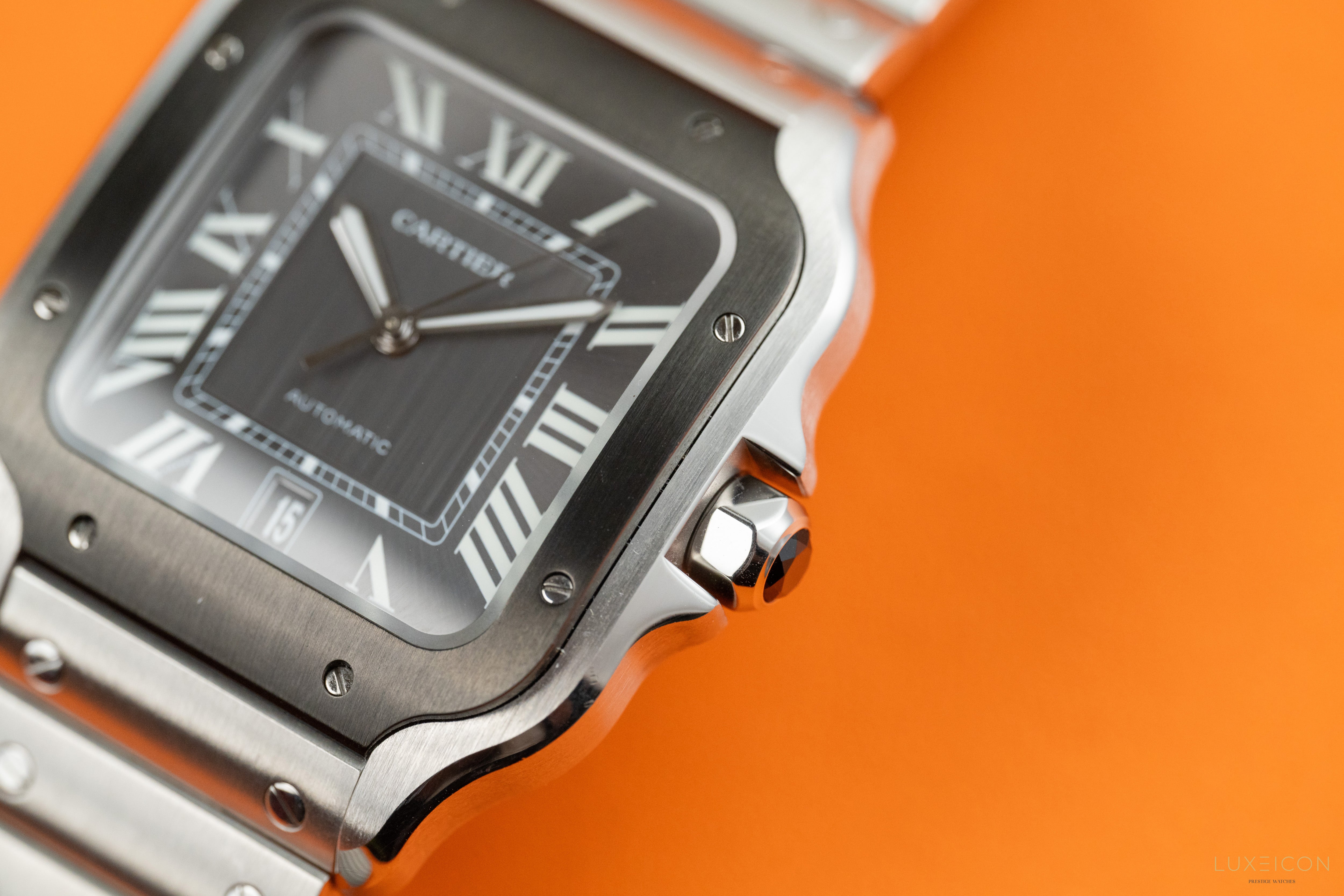 Cartier Santos De Cartier Large Steel 39.8mm Grey Dial Ref WSSA0037 2023