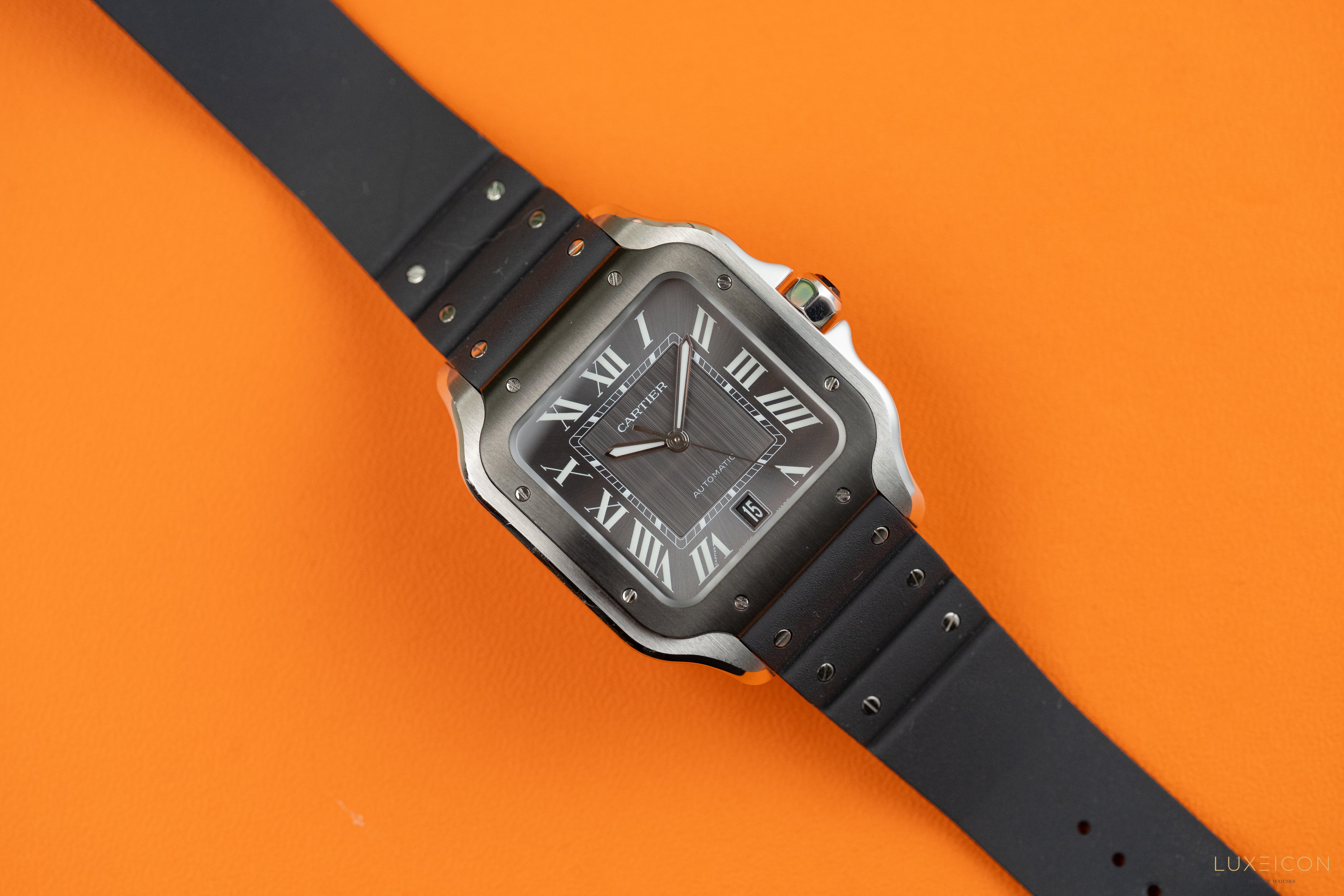 Cartier Santos De Cartier Large Steel 39.8mm Grey Dial Ref WSSA0037 2023