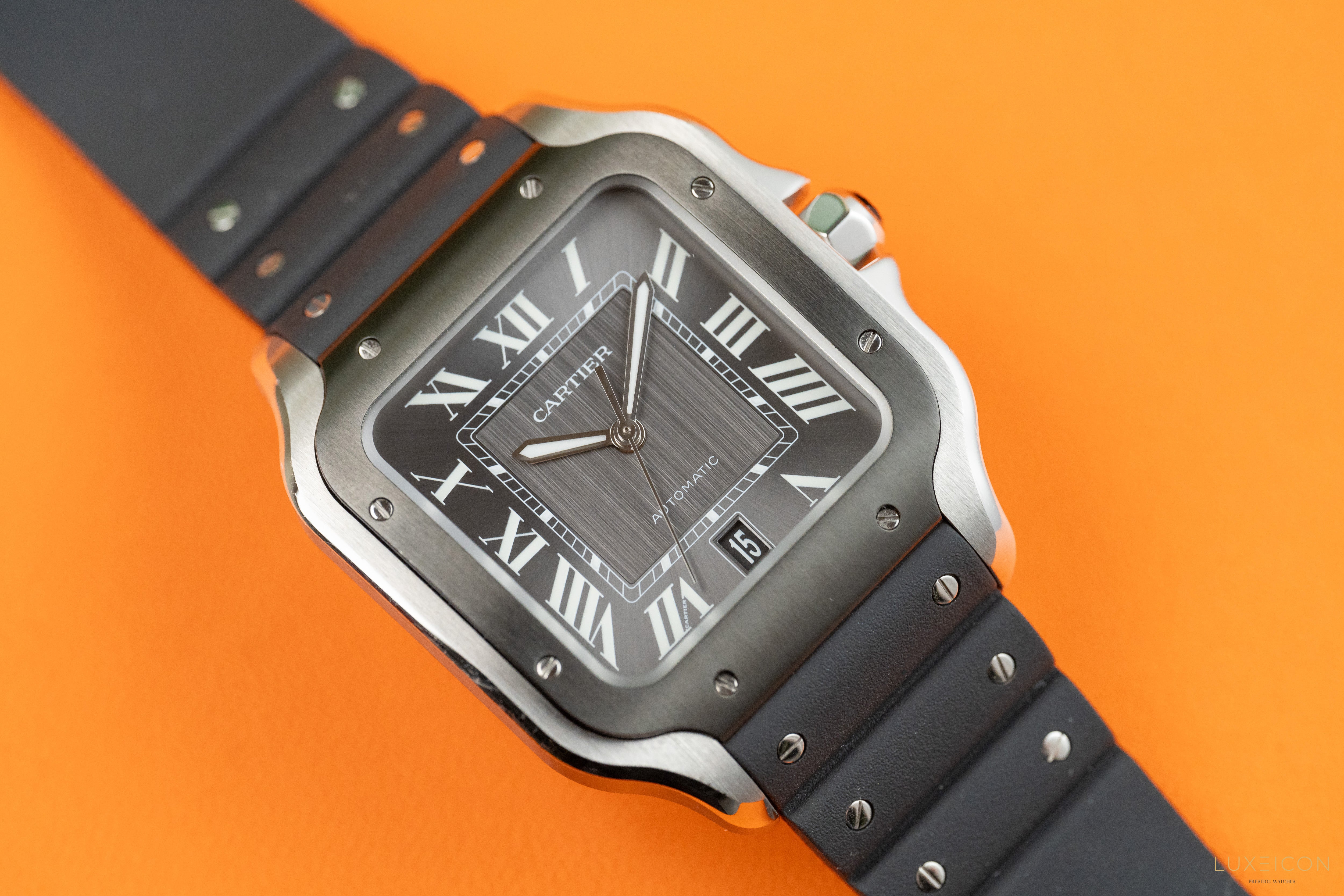 Cartier Santos De Cartier Large Steel 39.8mm Grey Dial Ref WSSA0037 2023