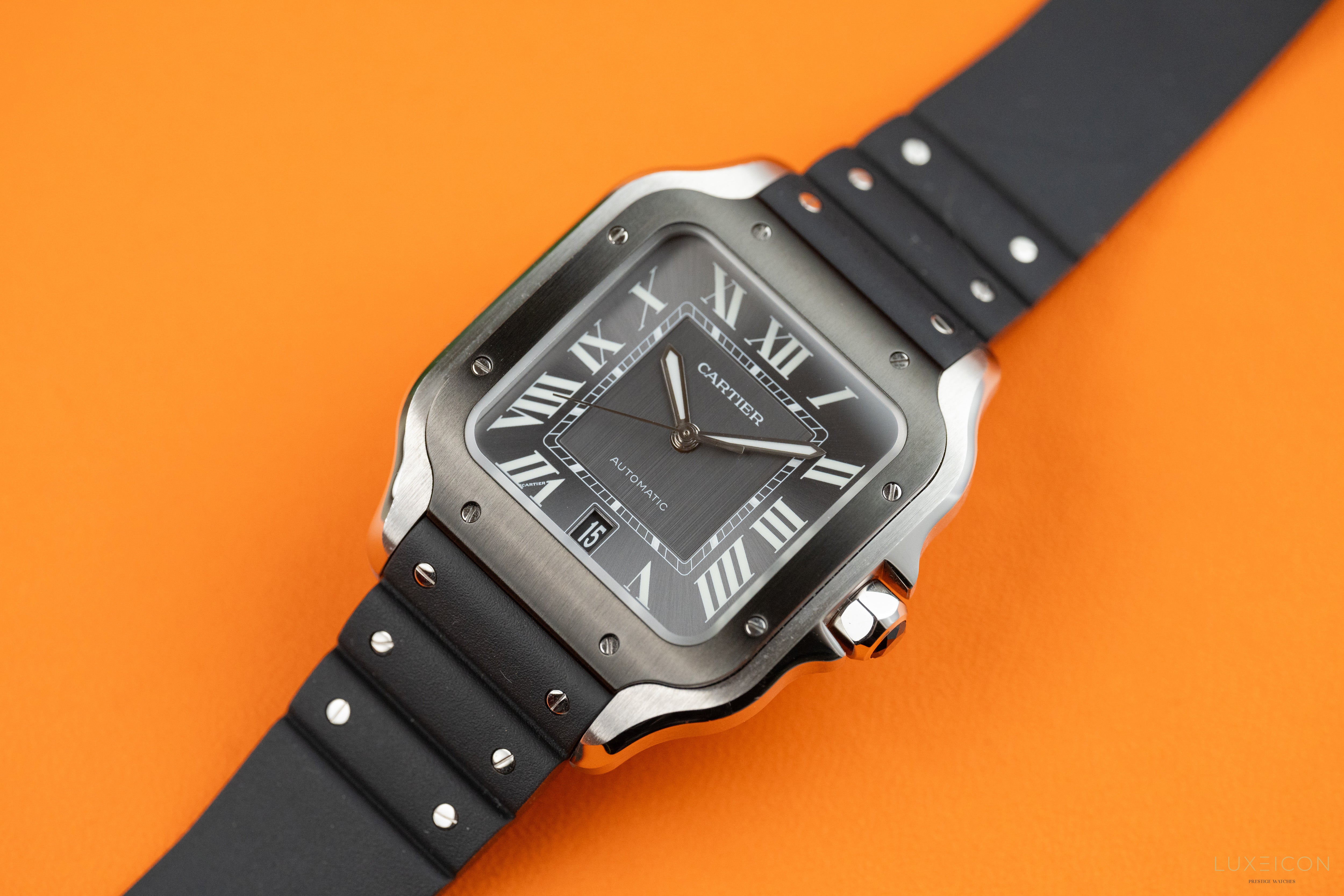 Cartier Santos De Cartier Large Steel 39.8mm Grey Dial Ref WSSA0037 2023