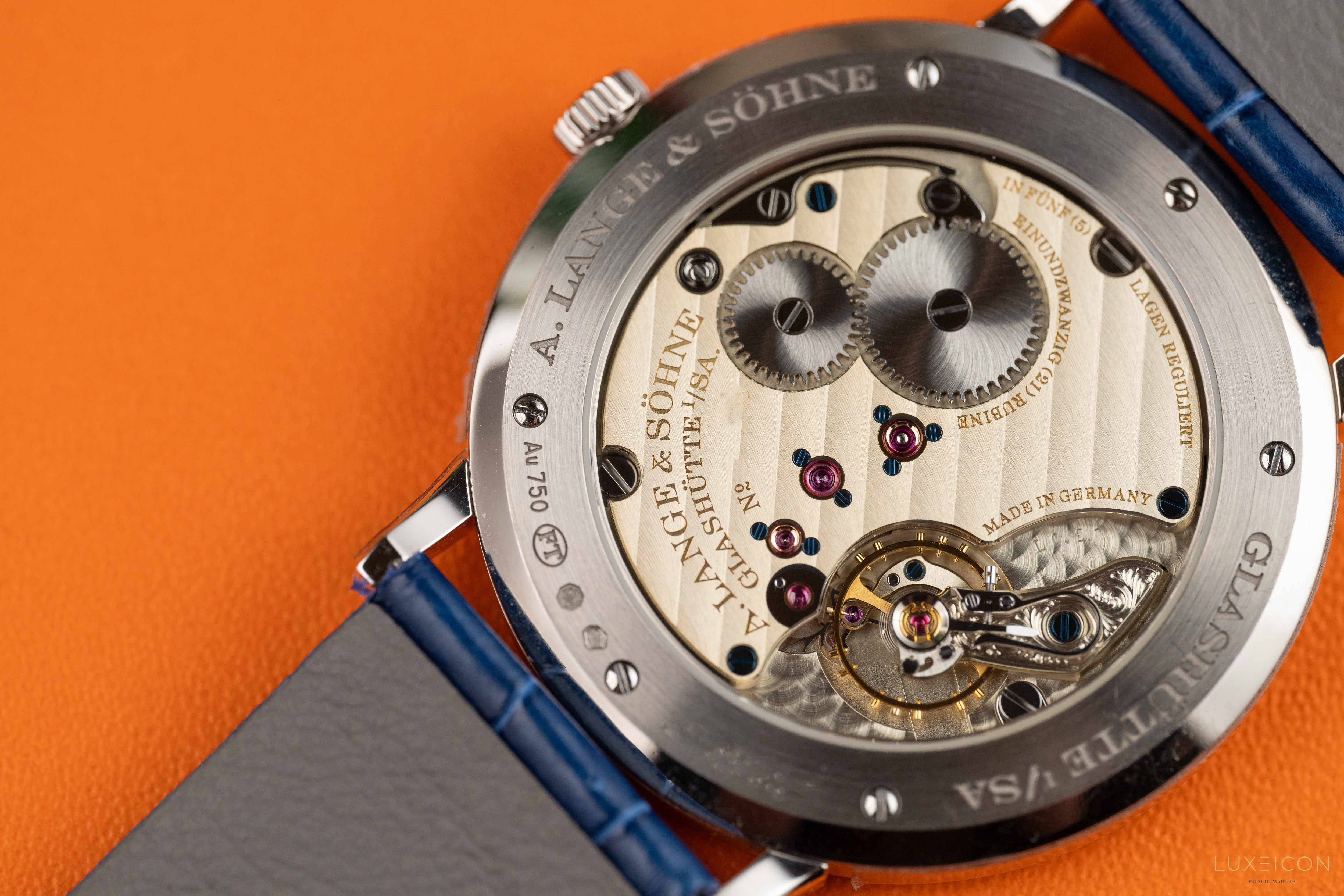 A. Lange & Söhne Saxonia Thin White Gold Copper-Blue Watch 205.086