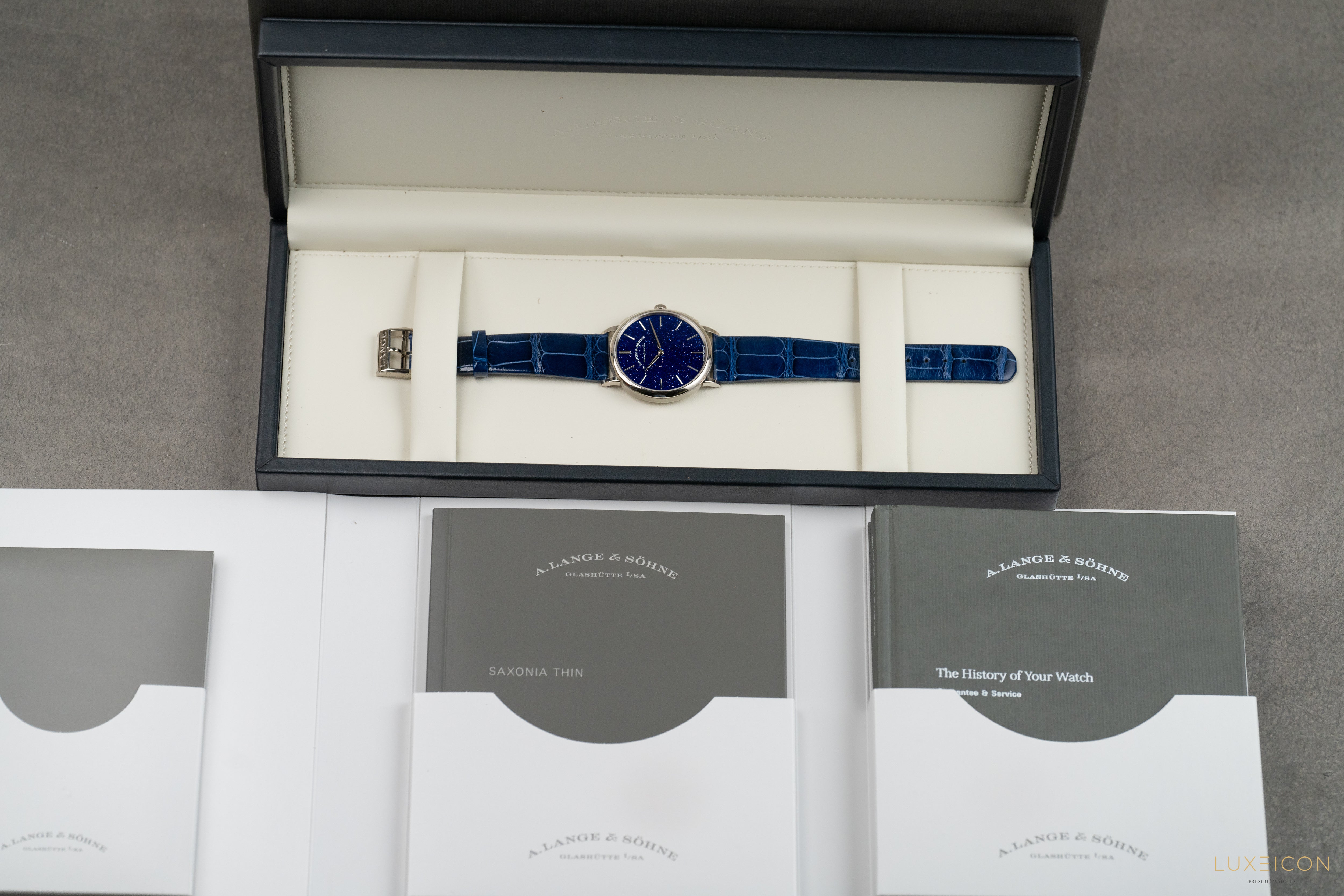 A. Lange & Söhne Saxonia Thin White Gold Copper-Blue Watch 205.086