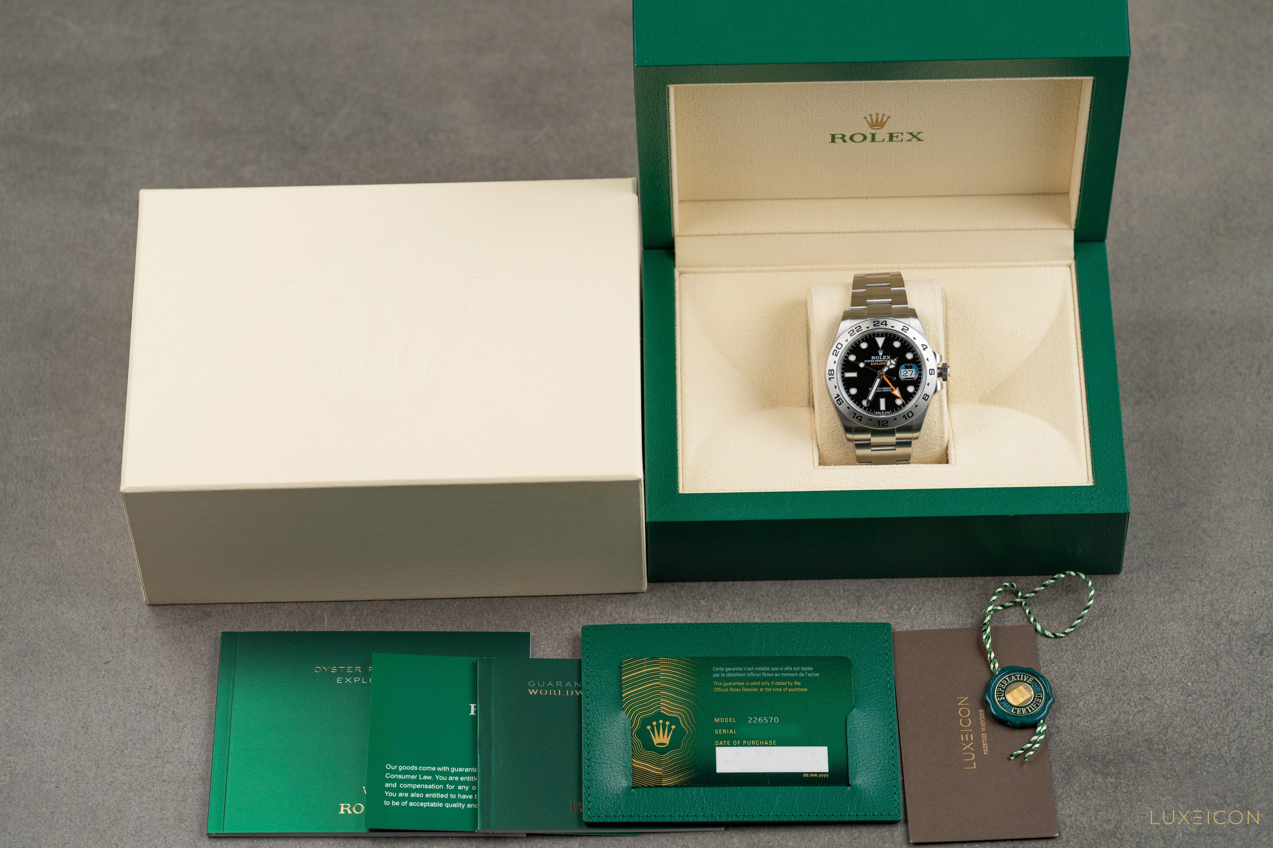 Rolex Explorer II 226570 42MM Black Dial Steel Oyster Bracelet 2025