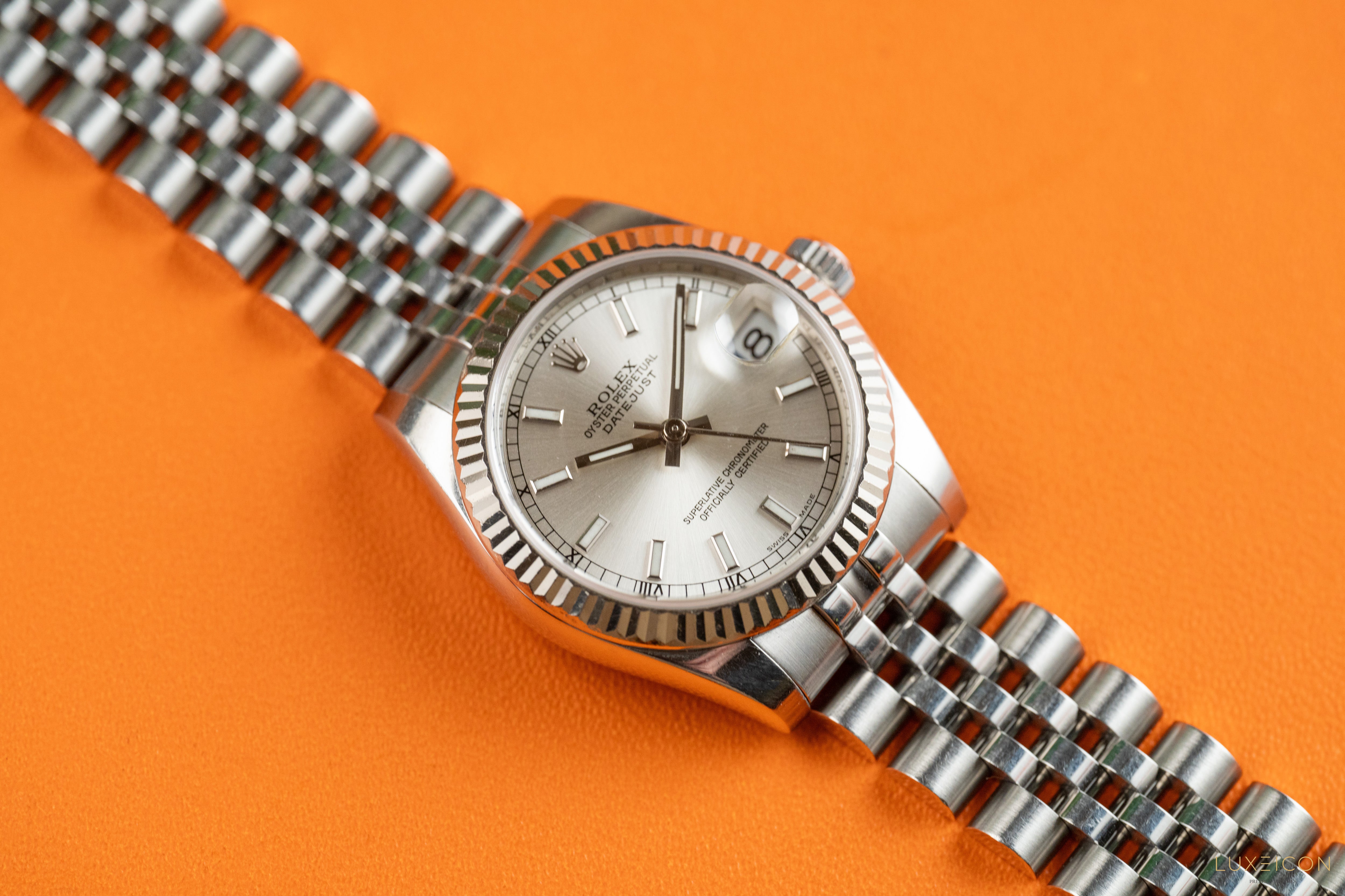 Rolex Datejust 31mm Midsize Stainless Steel Jubilee Silver Index Dial 178274 