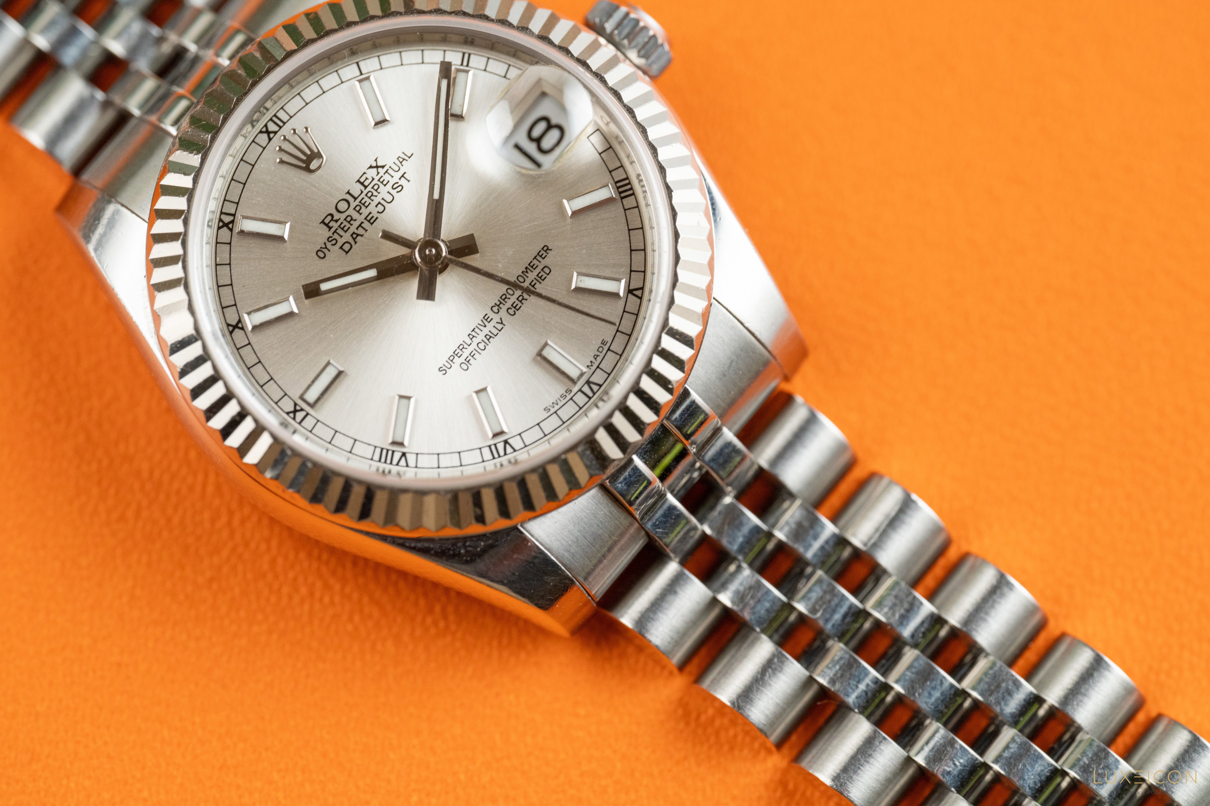 Rolex Datejust 31mm Midsize Stainless Steel Jubilee Silver Index Dial 178274 