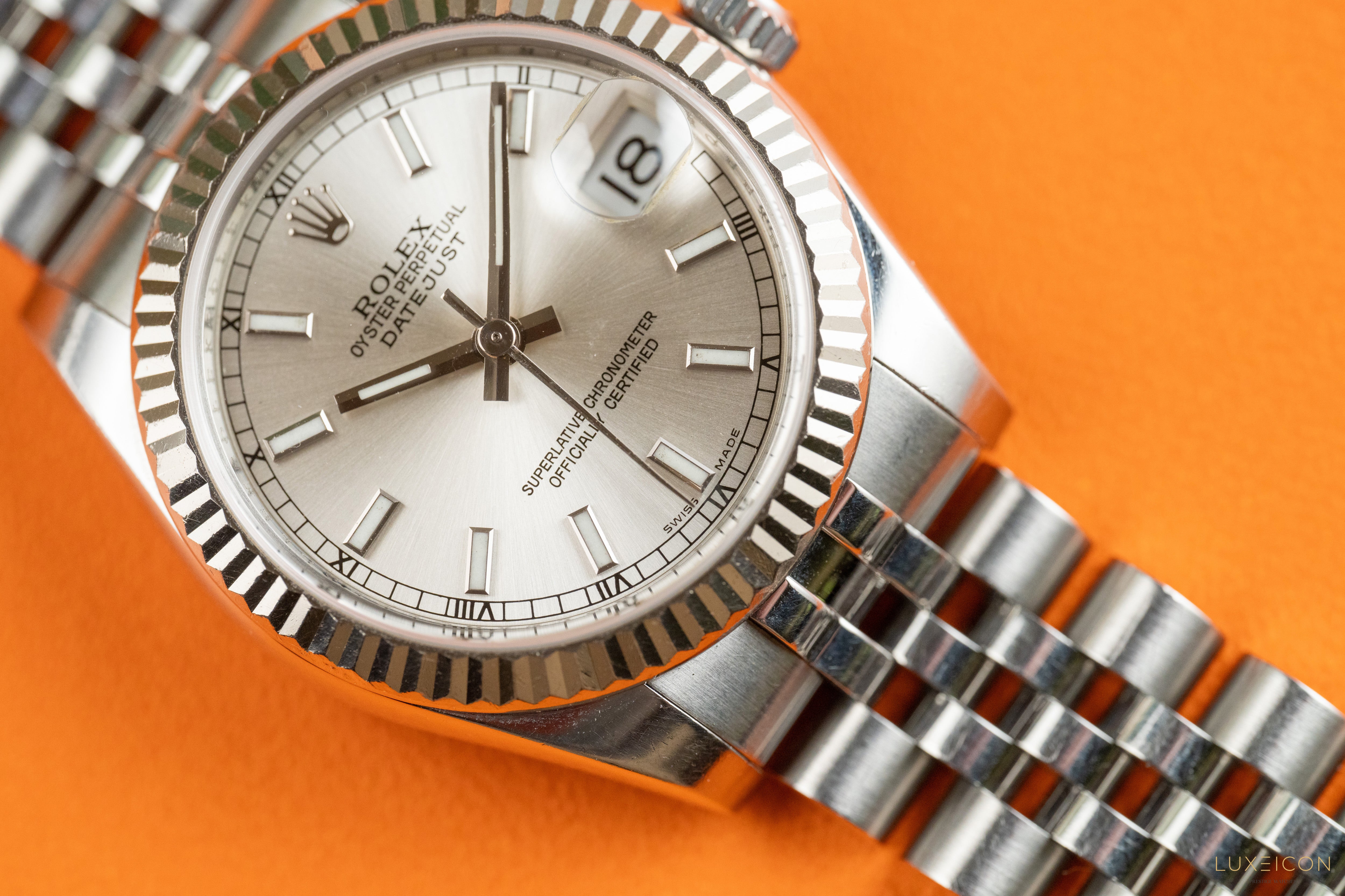 Rolex Datejust 31mm Midsize Stainless Steel Jubilee Silver Index Dial 178274 