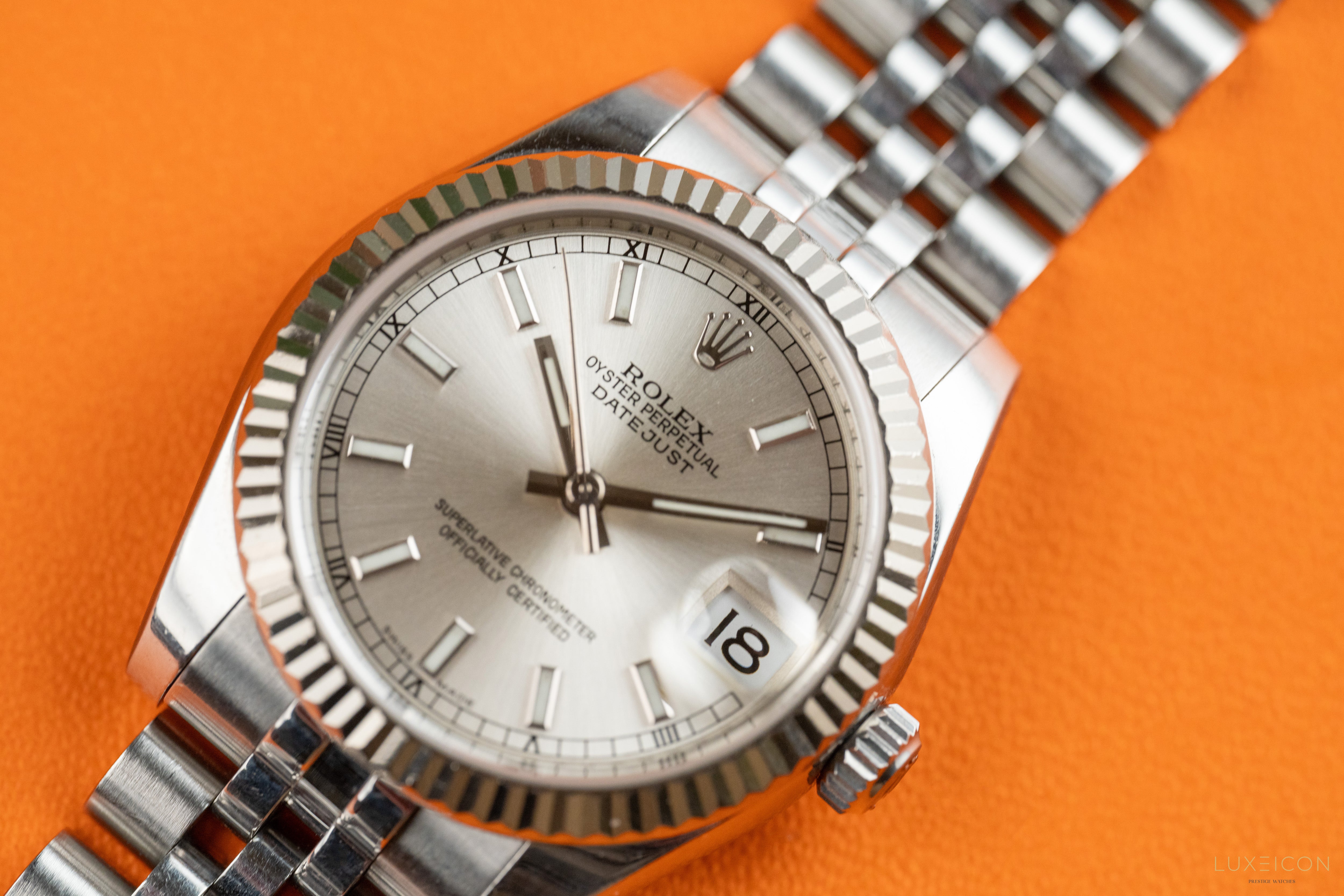 Rolex Datejust 31mm Midsize Stainless Steel Jubilee Silver Index Dial 178274 