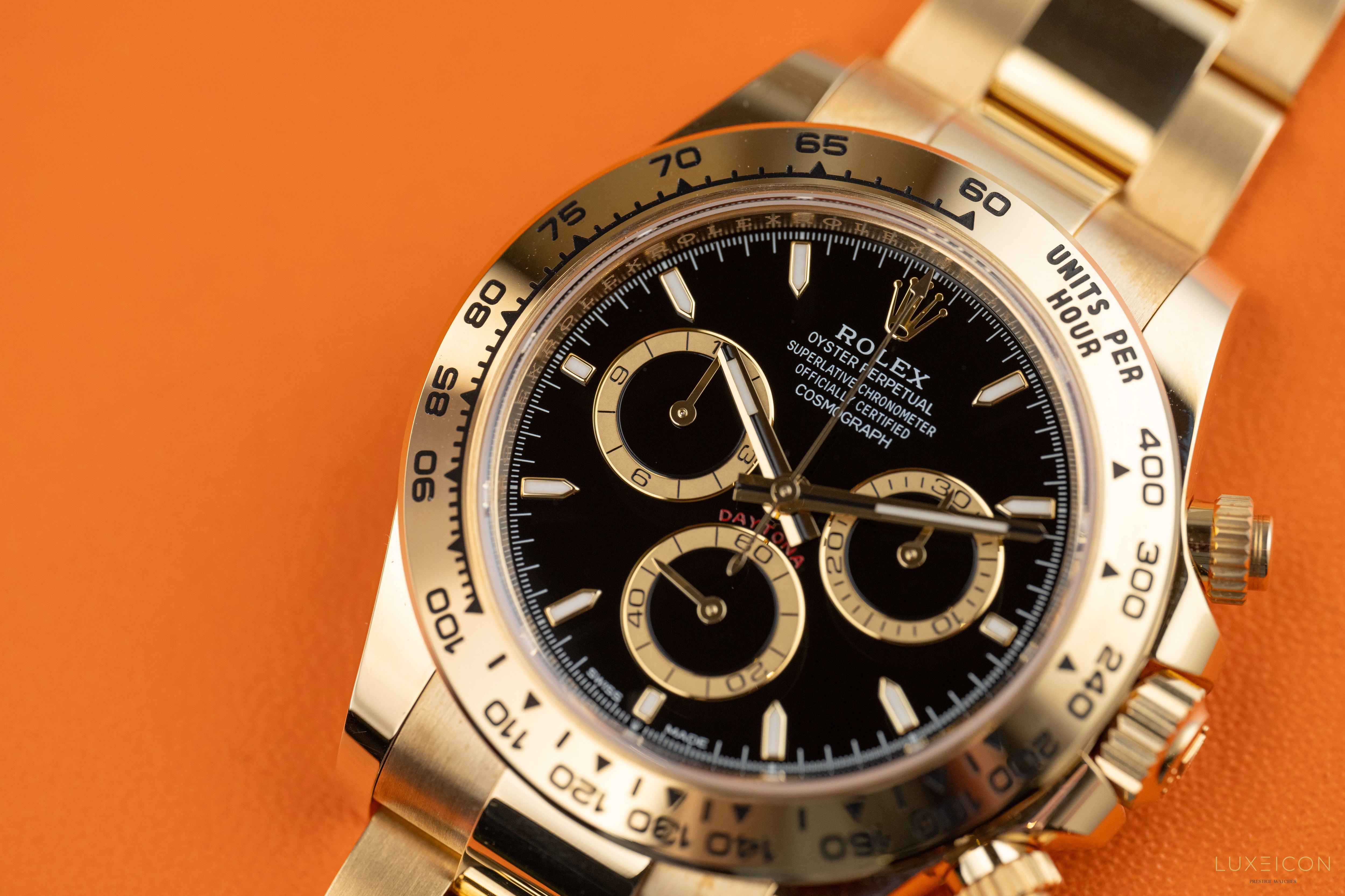 Rolex Cosmograph Daytona 40mm Yellow Gold Black Dial 126508 2024