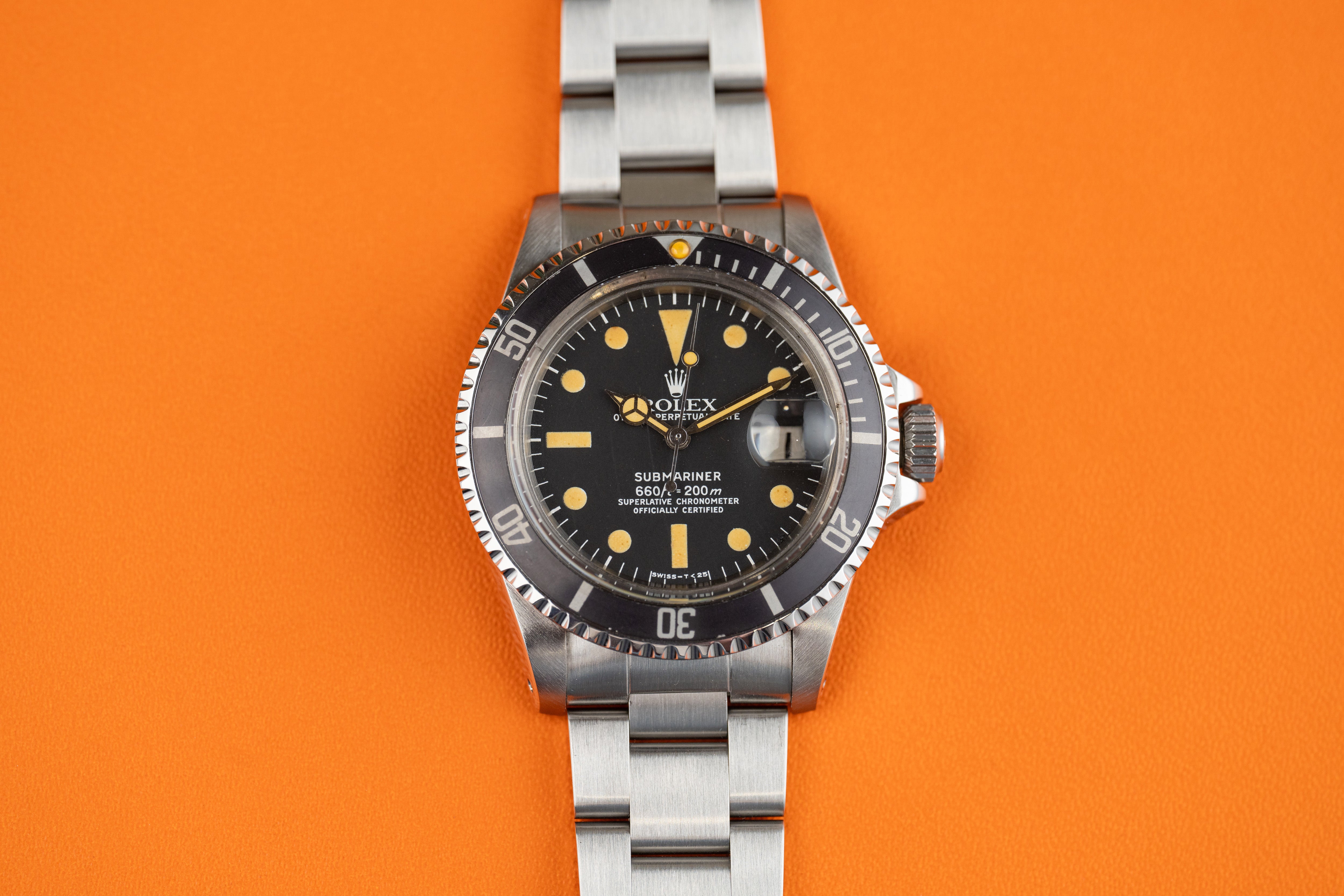 Rolex Submariner Date Vintage Matte pumpkin Dial 1680 Year 1978