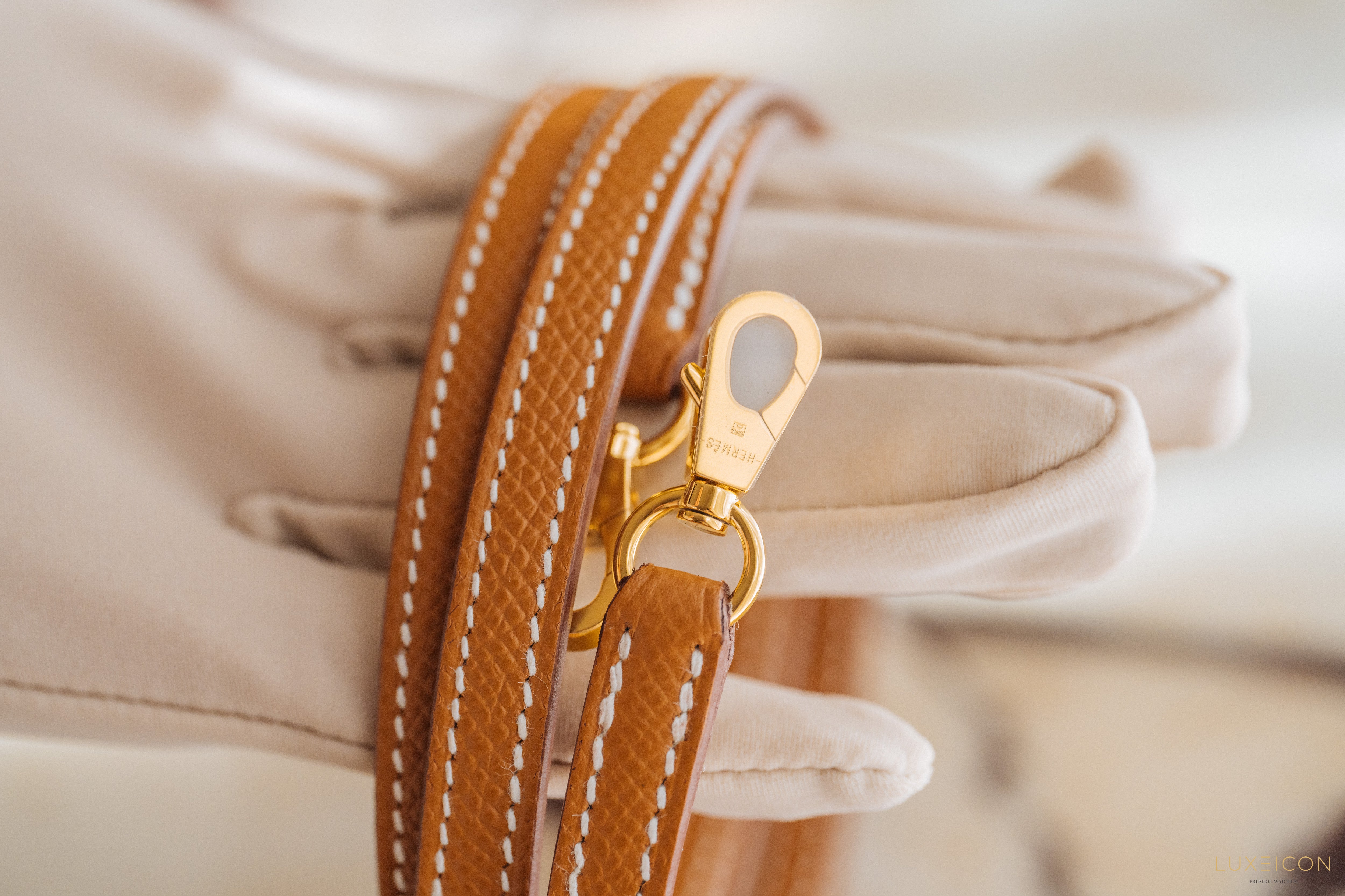 Hermes Mini Kelly II Epsom Gold GHW Stamp W