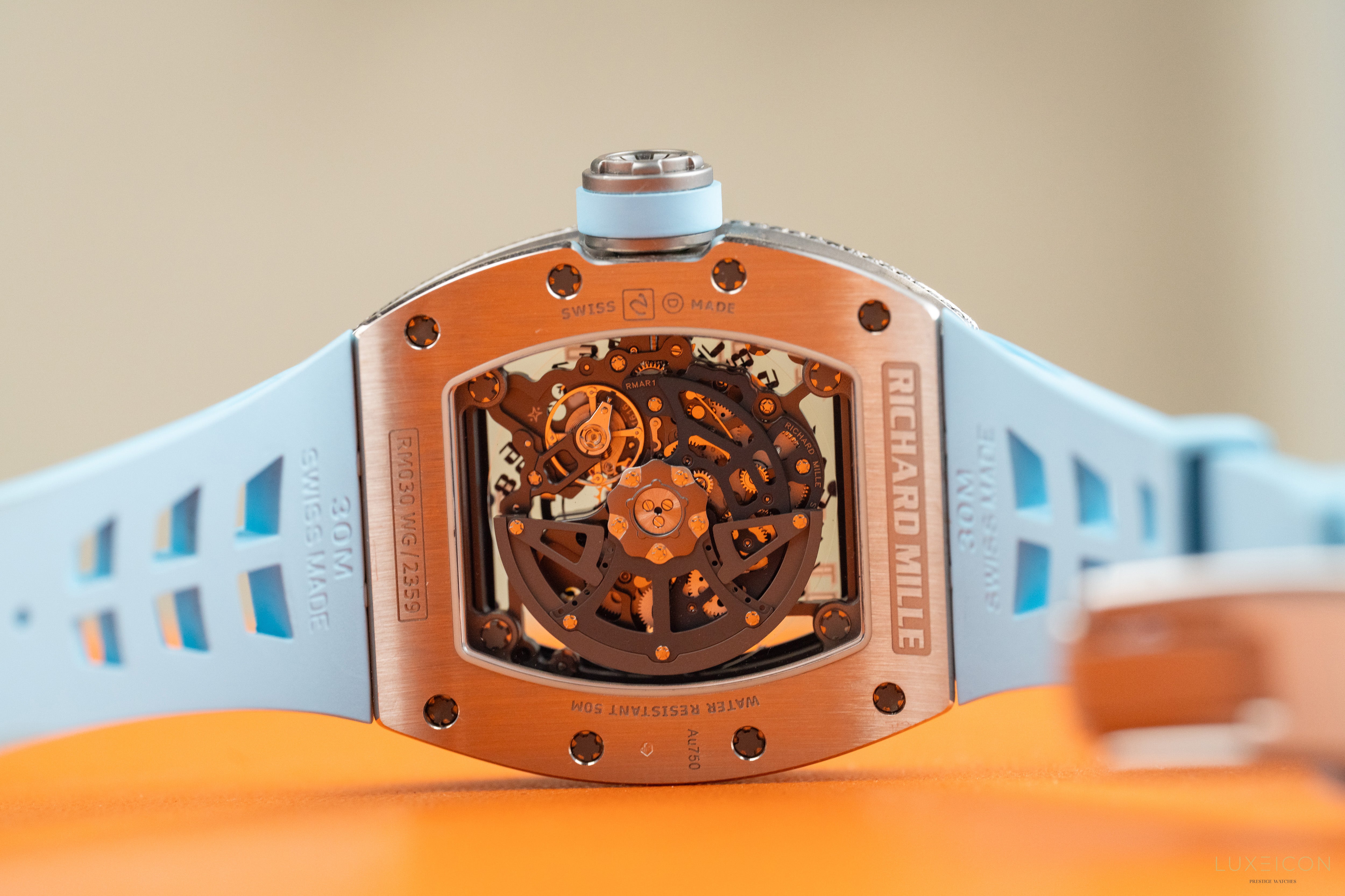 Richard Mille RM 030 WG 18K white gold Titanium full pave diamond Diamonds Bezel