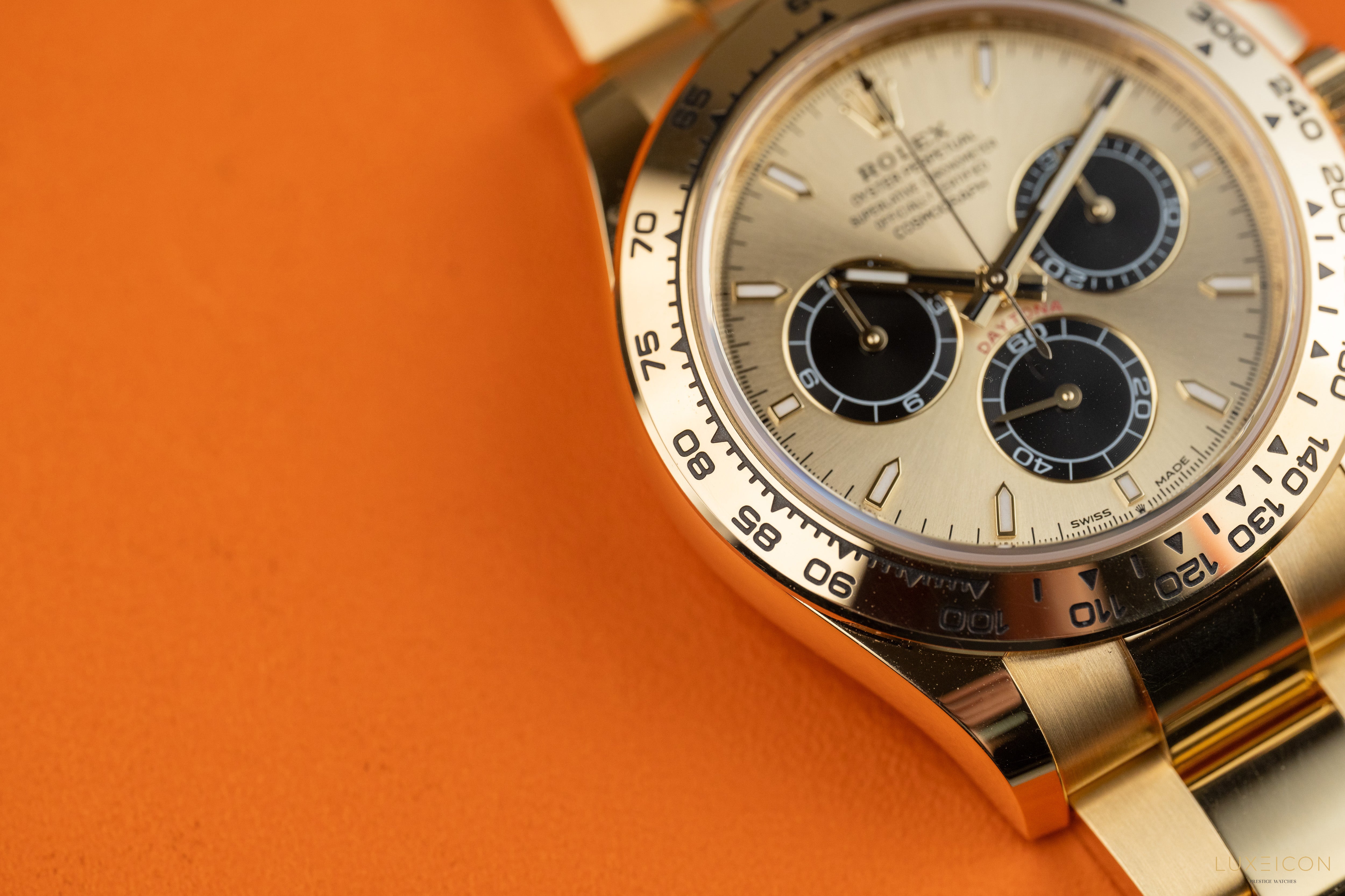 Rolex Daytona 126508 Champagne (Pikachu) Dial Yellow Gold Oyster Bracelet 40mm