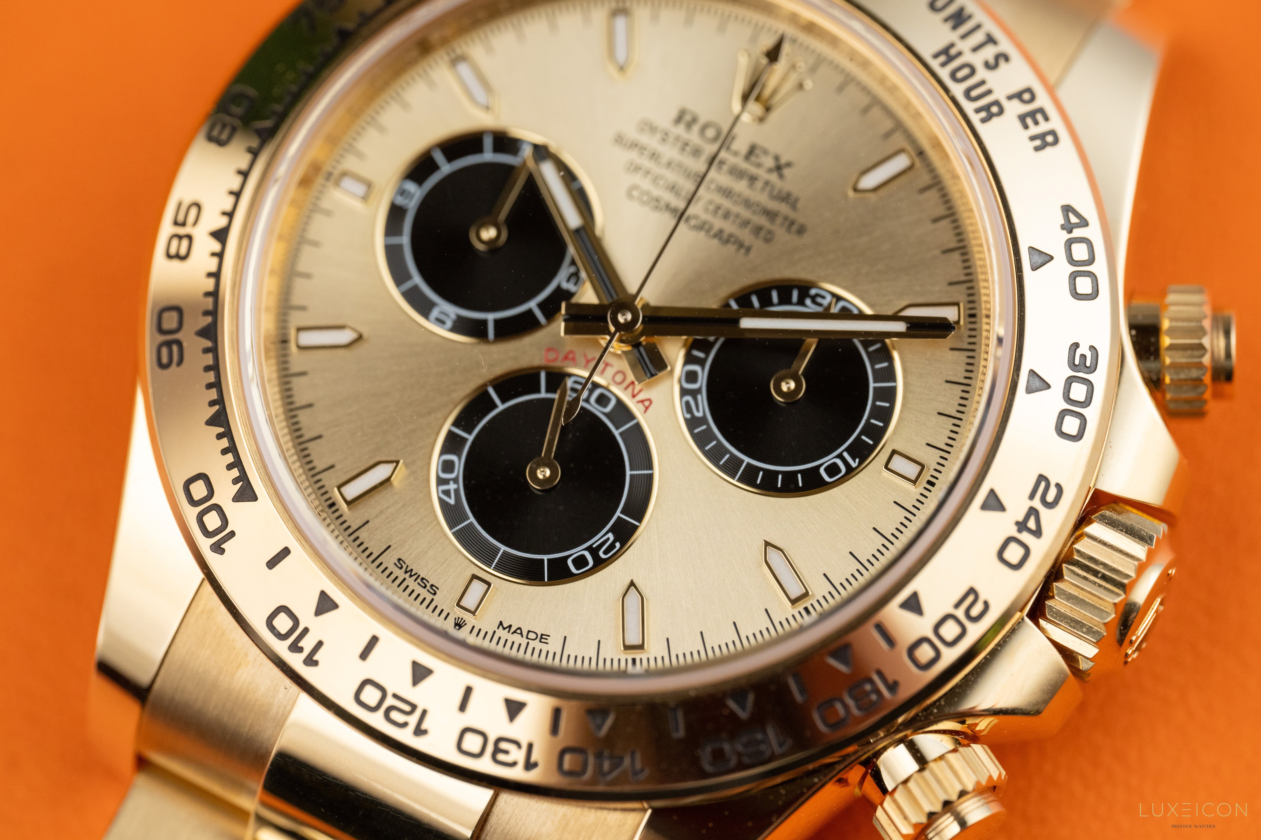 Rolex Daytona 126508 Champagne (Pikachu) Dial Yellow Gold Oyster Bracelet 40mm