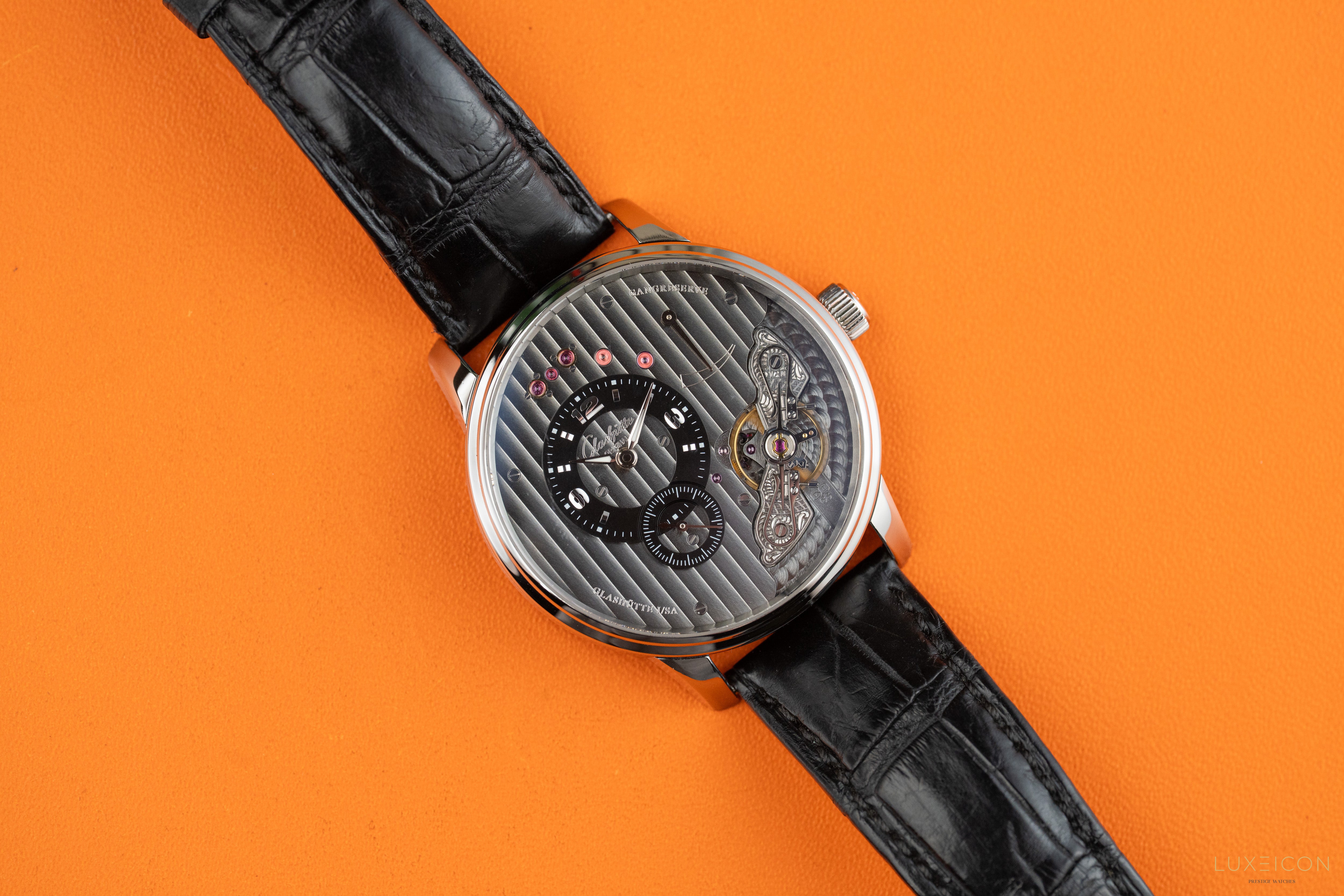 Glashütte Original PanoInverse Stainless Steel Grey Dial 42mm