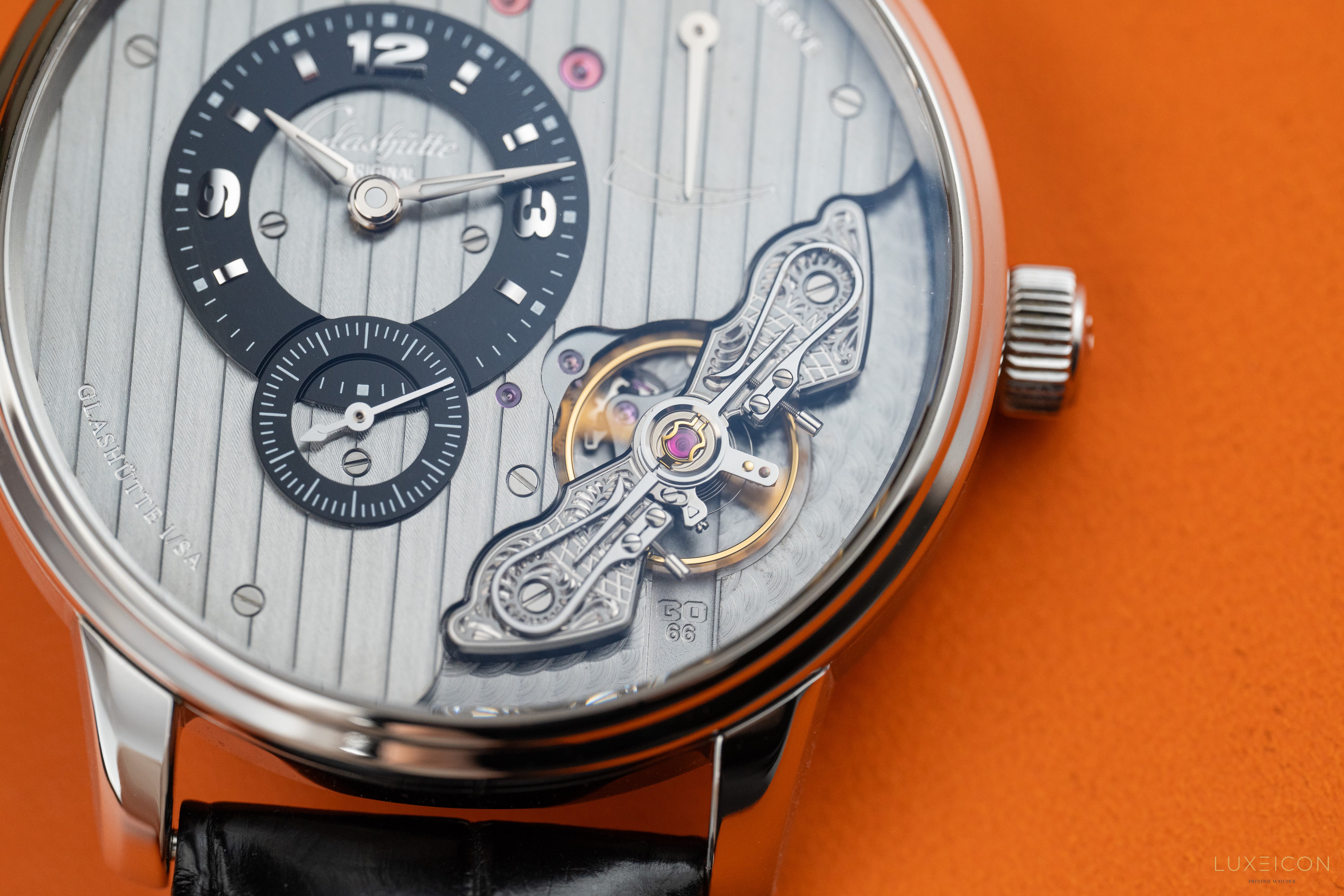 Glashütte Original PanoInverse Stainless Steel Grey Dial 42mm