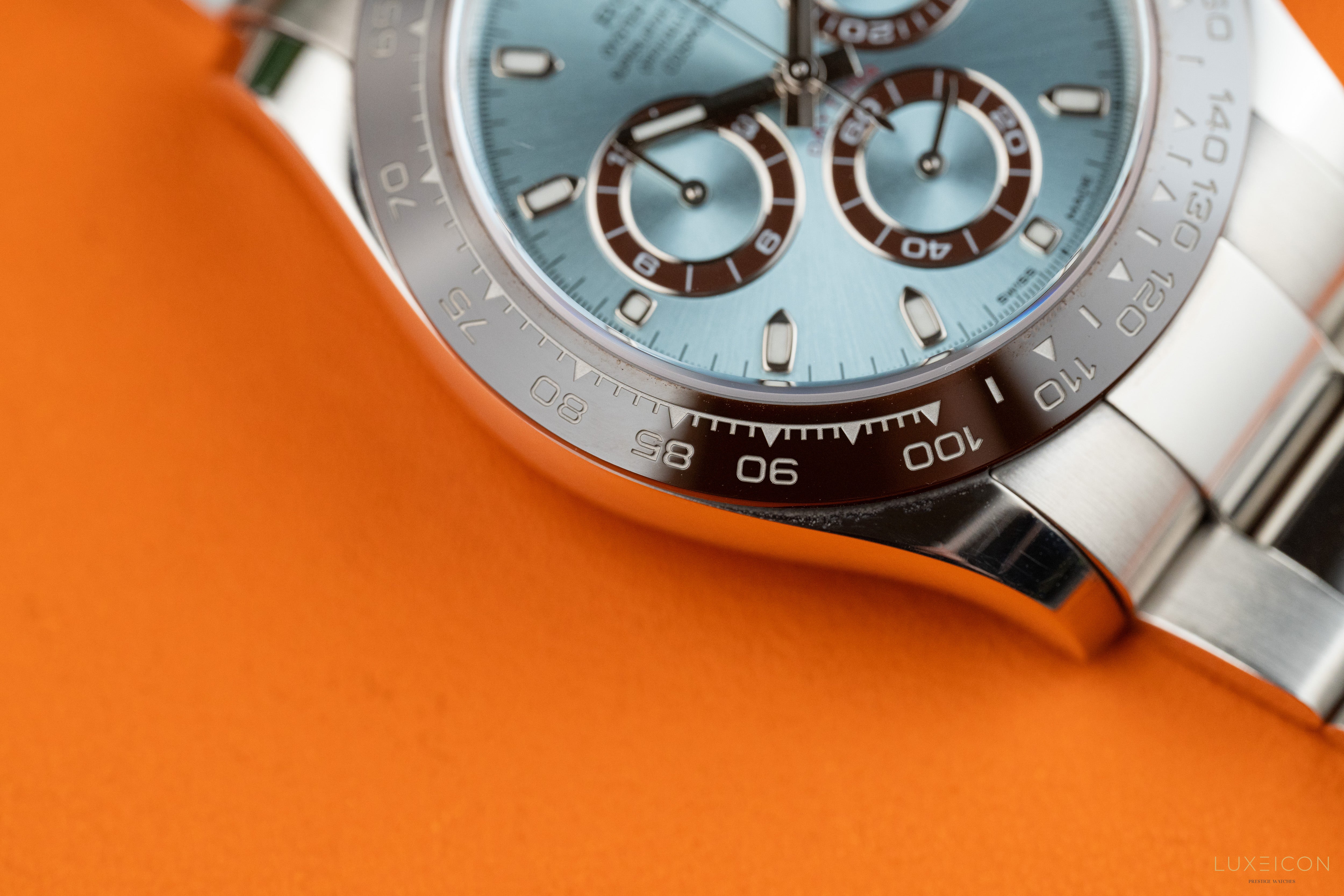 Rolex Cosmograph Daytona Platinum Ice Blue Index Dial 40mm 116506