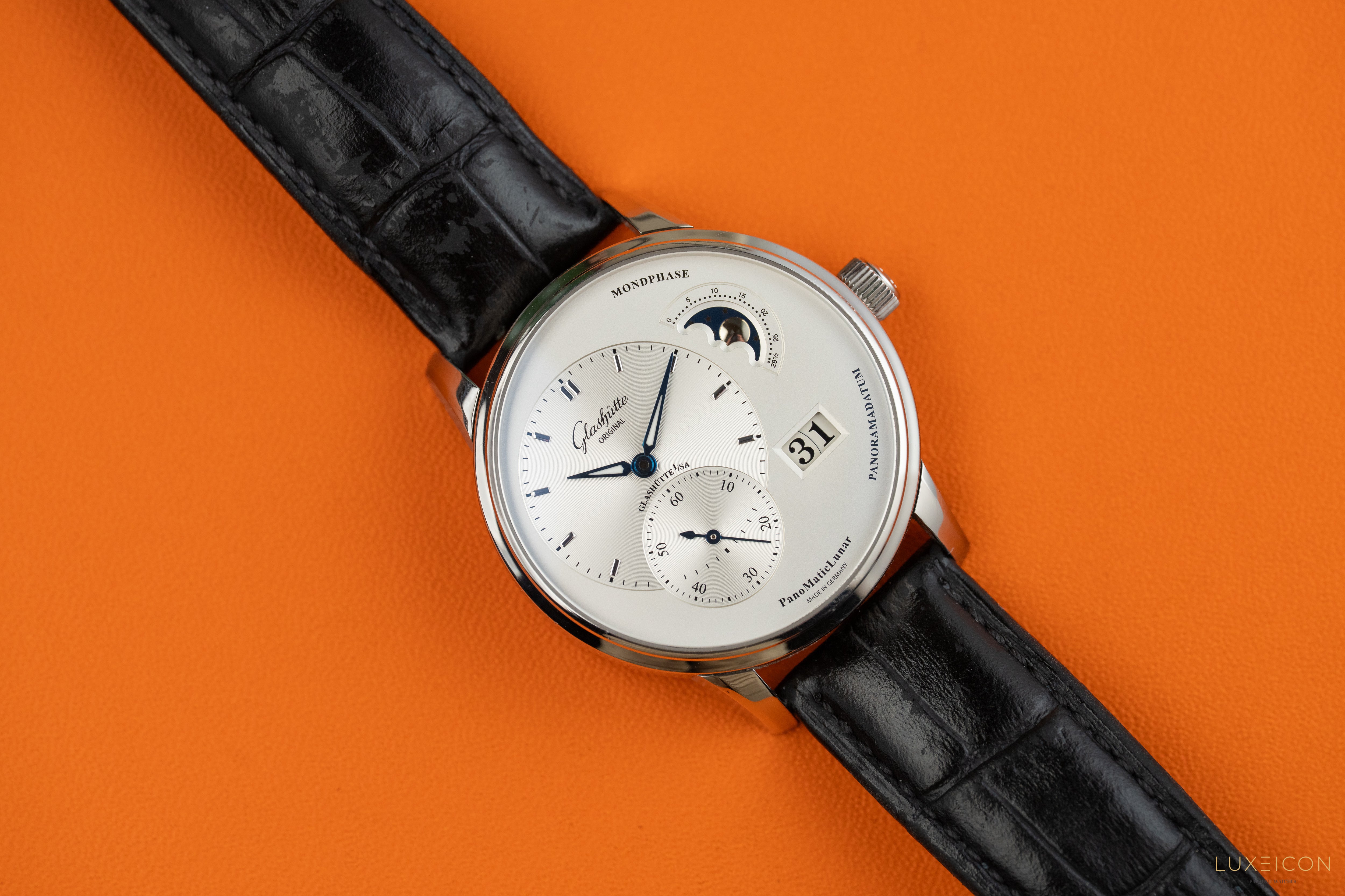 Glashütte Original PanoMaticLunar 1-90-02-42-32-05 Stainless Steel man 40mm
