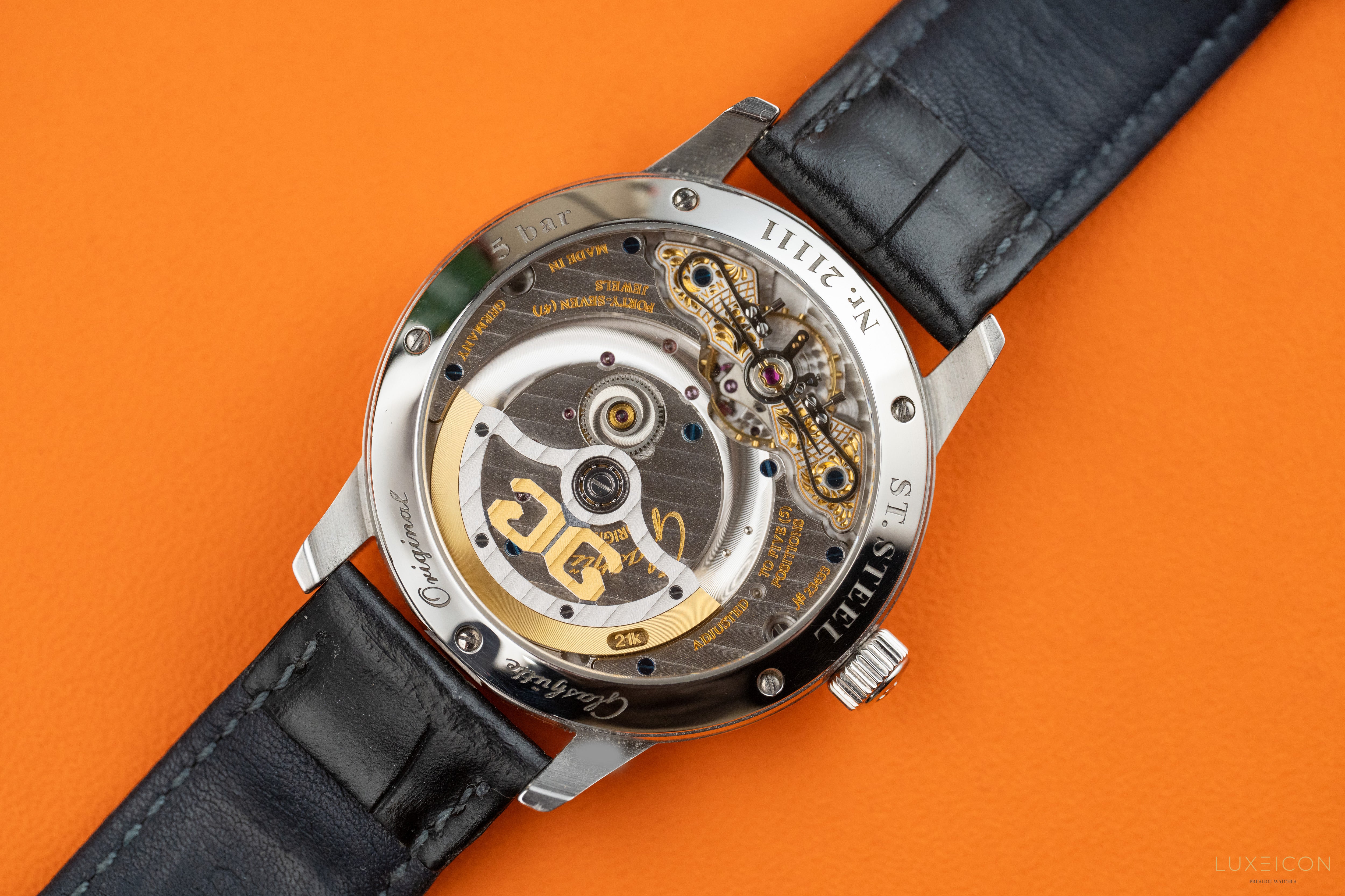 Glashütte Original PanoMaticLunar 1-90-02-42-32-05 Stainless Steel man 40mm